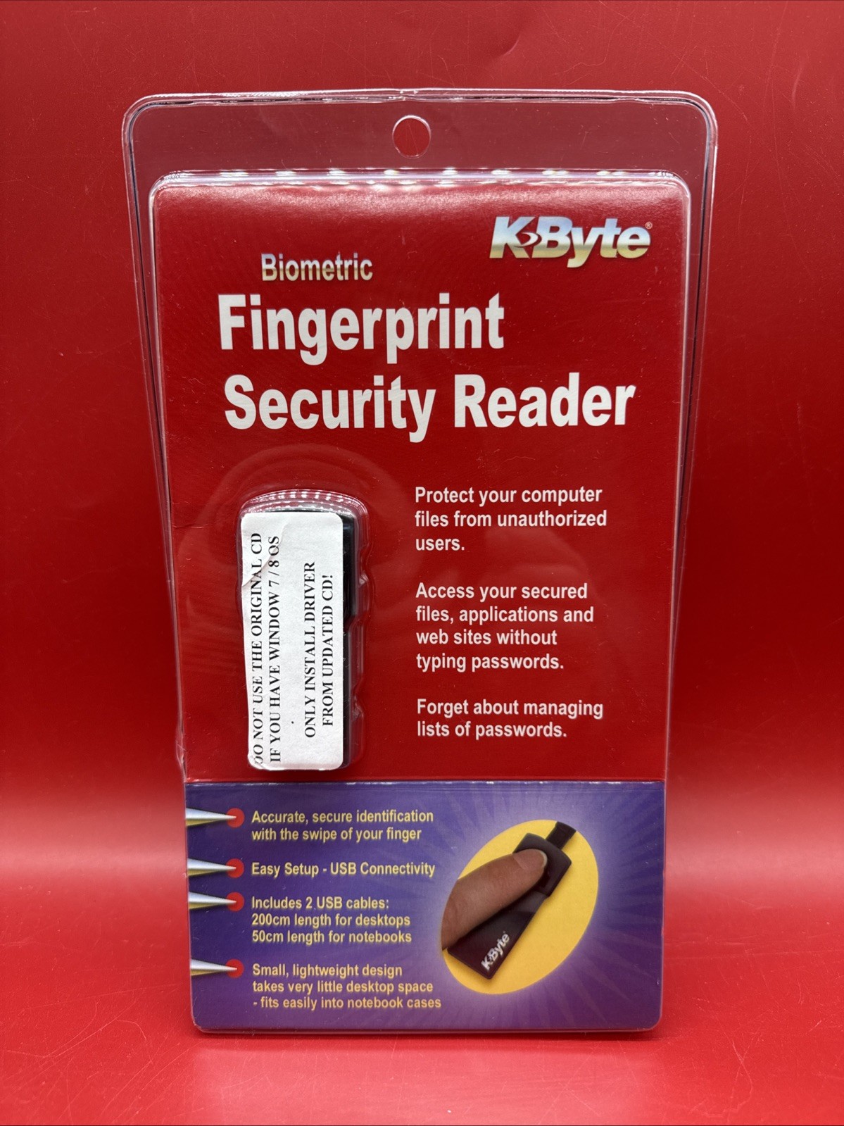 K-Byte BIOMETRIC FINGERPRINT SECURITY READER USB FOR PC LAPTOP