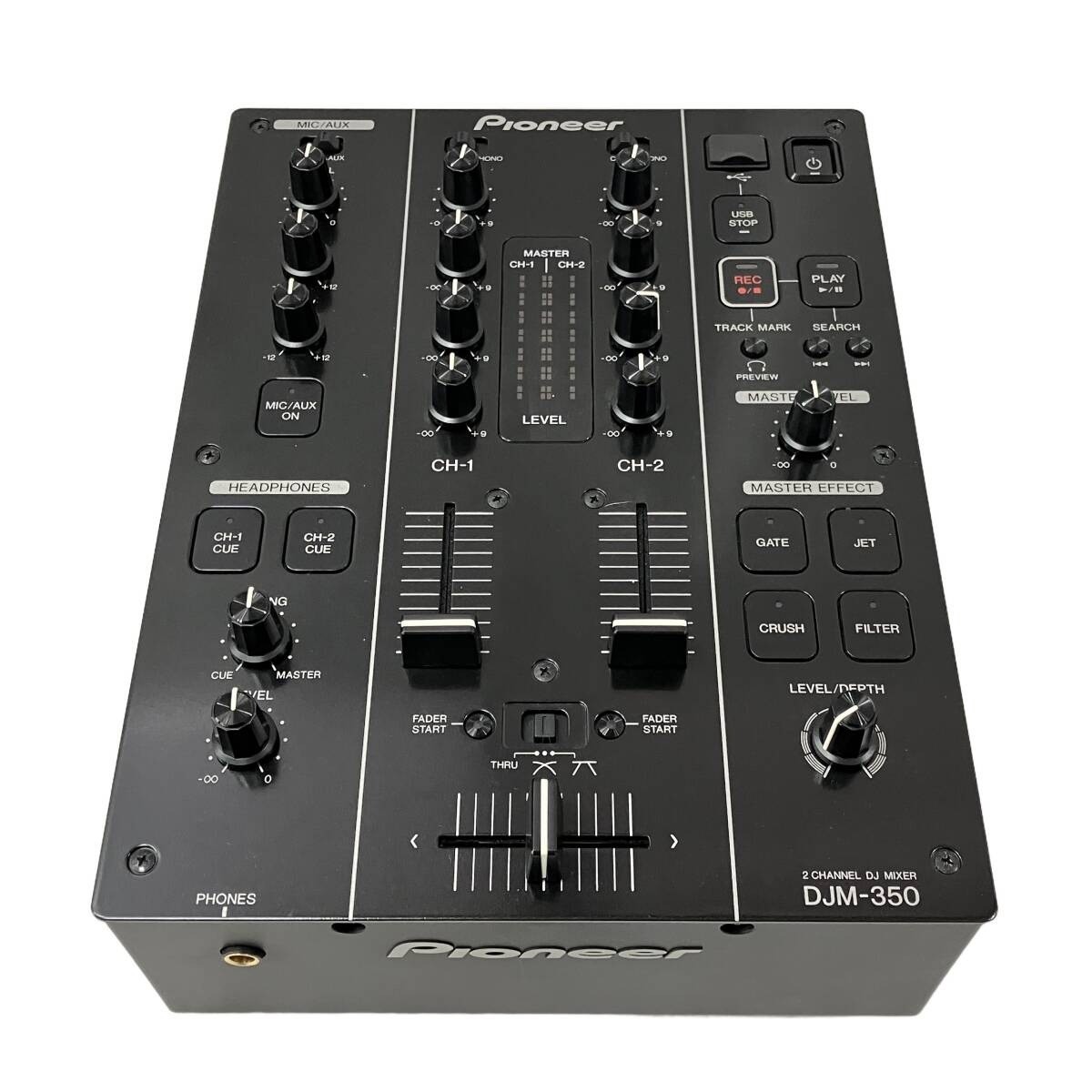Pioneer DJM-350 2-Channel DJ Mixer Black USB Recording Built-in Effects Tested