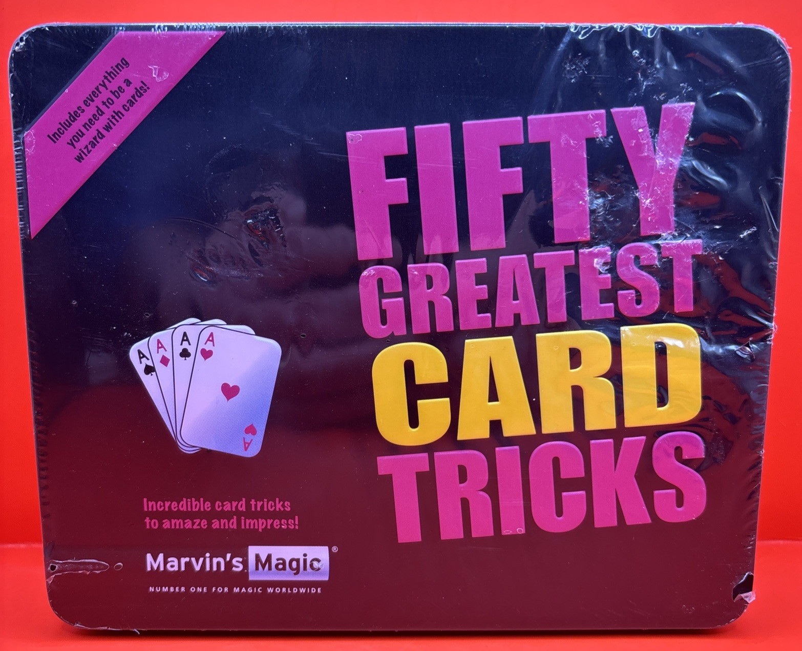 2012 Marvin's Magic Fifty (50) Greates Card Tricks - New in Tin, Factory-Sealed