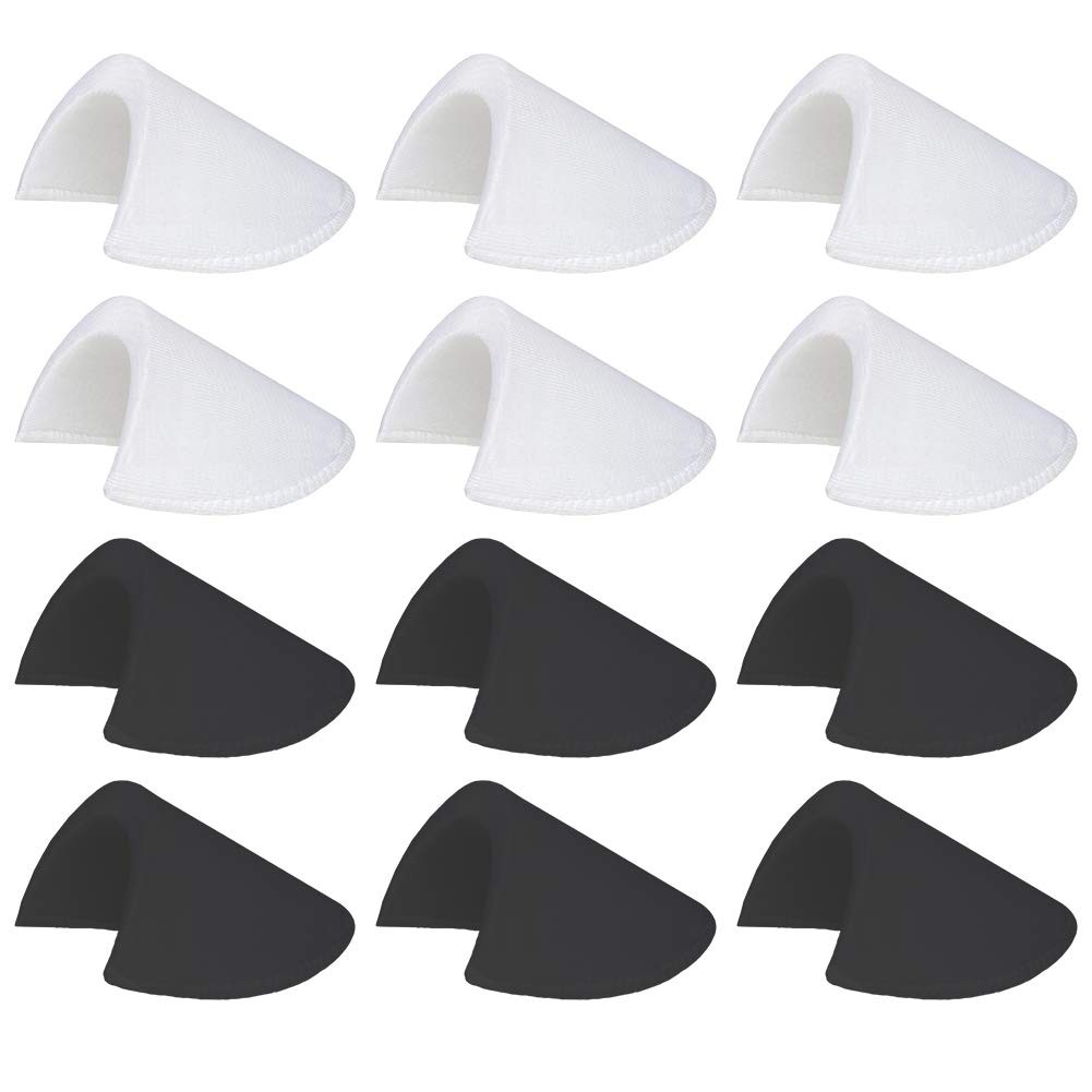 6 pares de almohadillas de espuma para hombros para coser camisetas y blazers