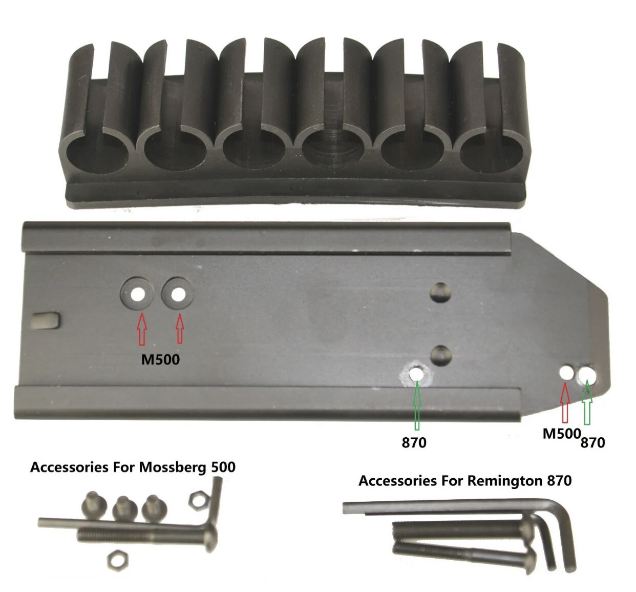 Side Saddle 12 GA 6 Shelll Holder For 500 US Seller