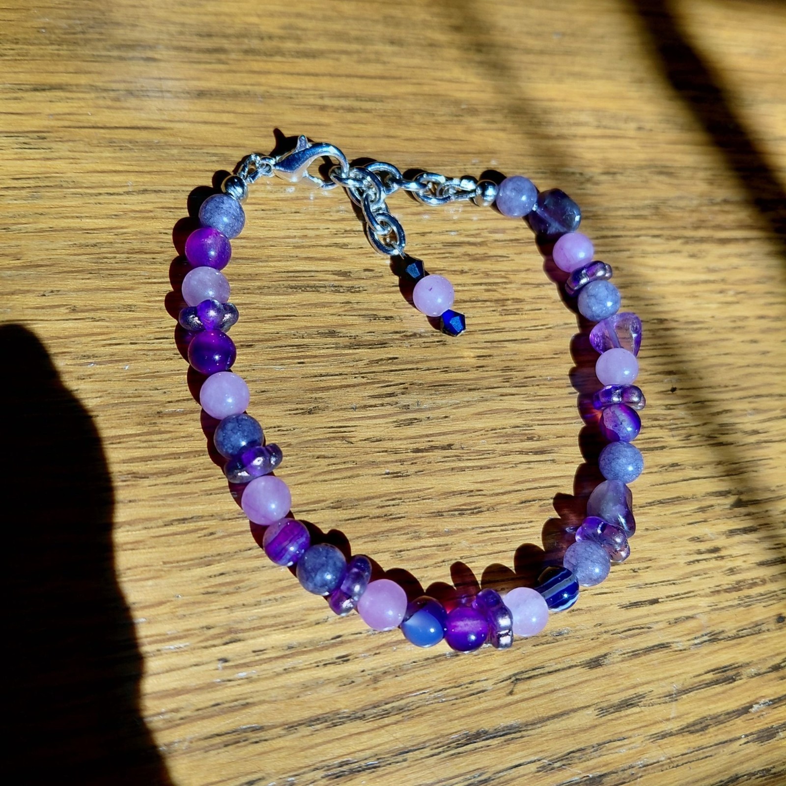 Purple stone bracelet