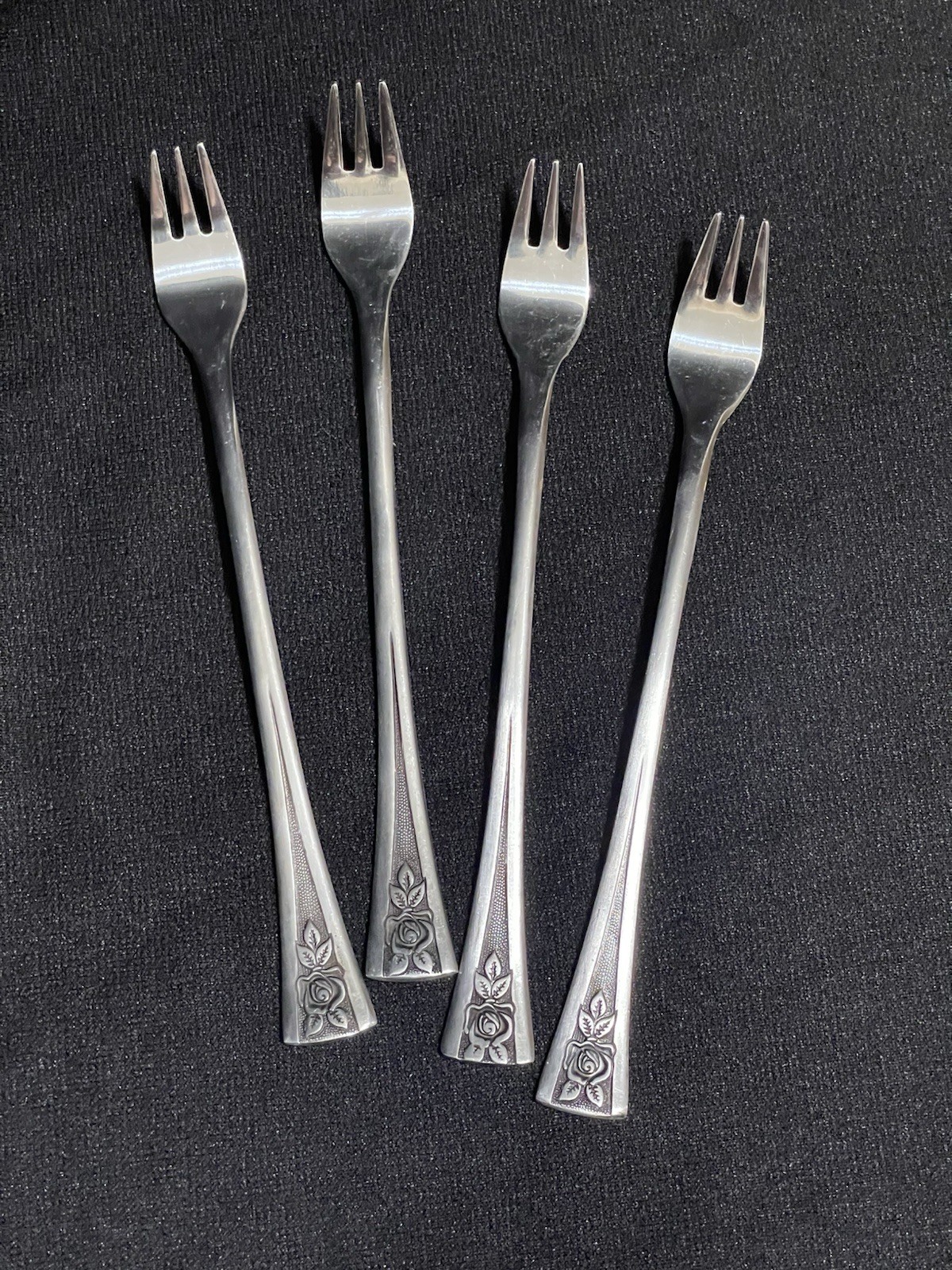 Oneida Northland Pasadena Rose Cocktail Forks Set Of 4 Hors D’oeuvres
