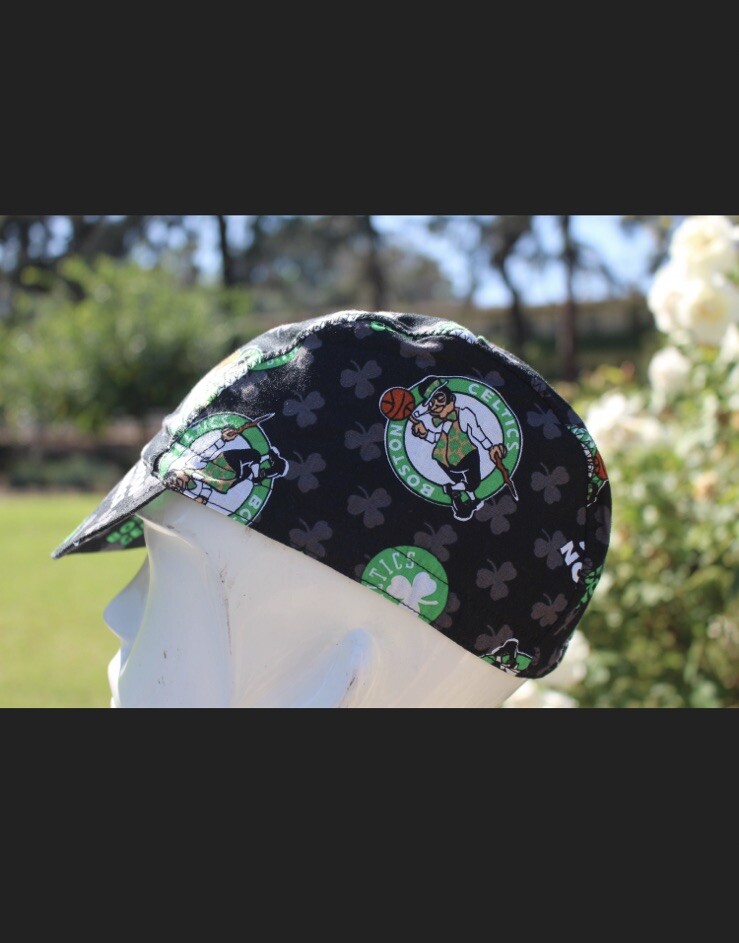 Cycling cap NBA BOSTON CELTICS one size 100% COTTON L/M/S  handmade new