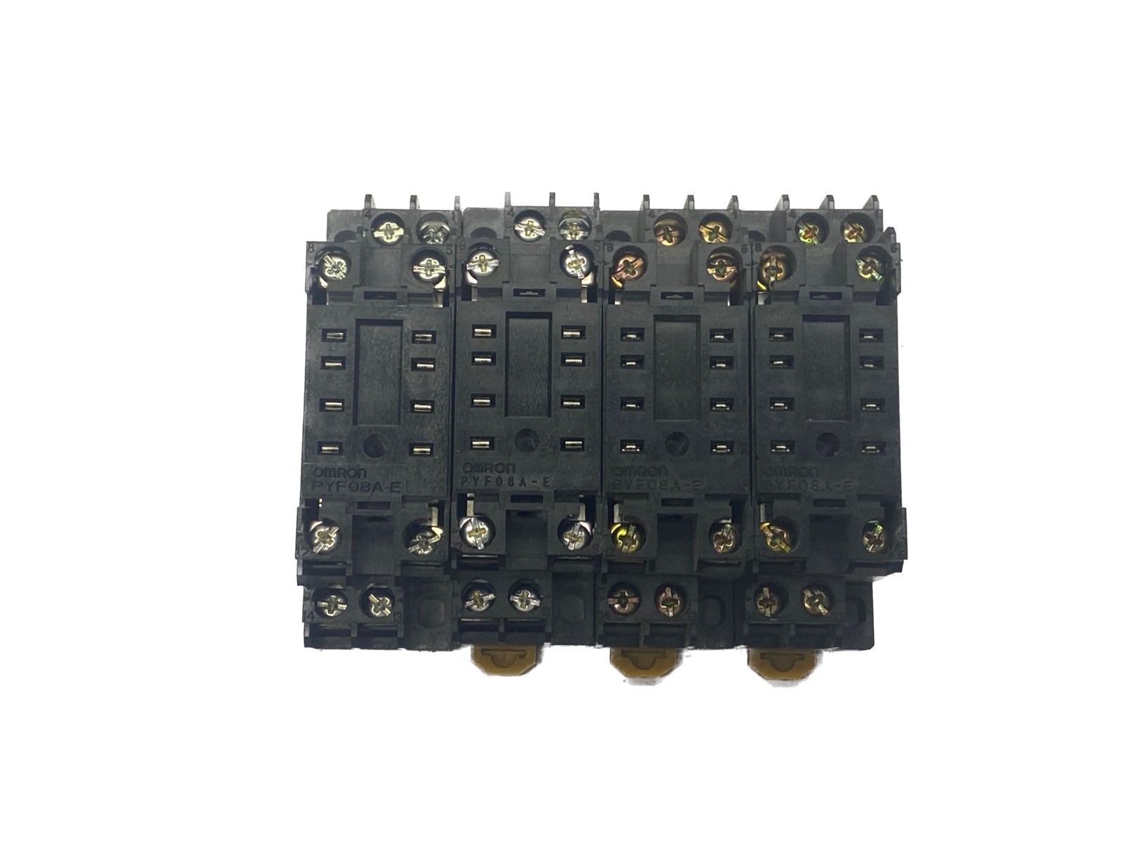 NEW OLD STOCK LOT of 4 Omron 8-Blade 7A 250VAC Relay Sockets PYF08A-E
