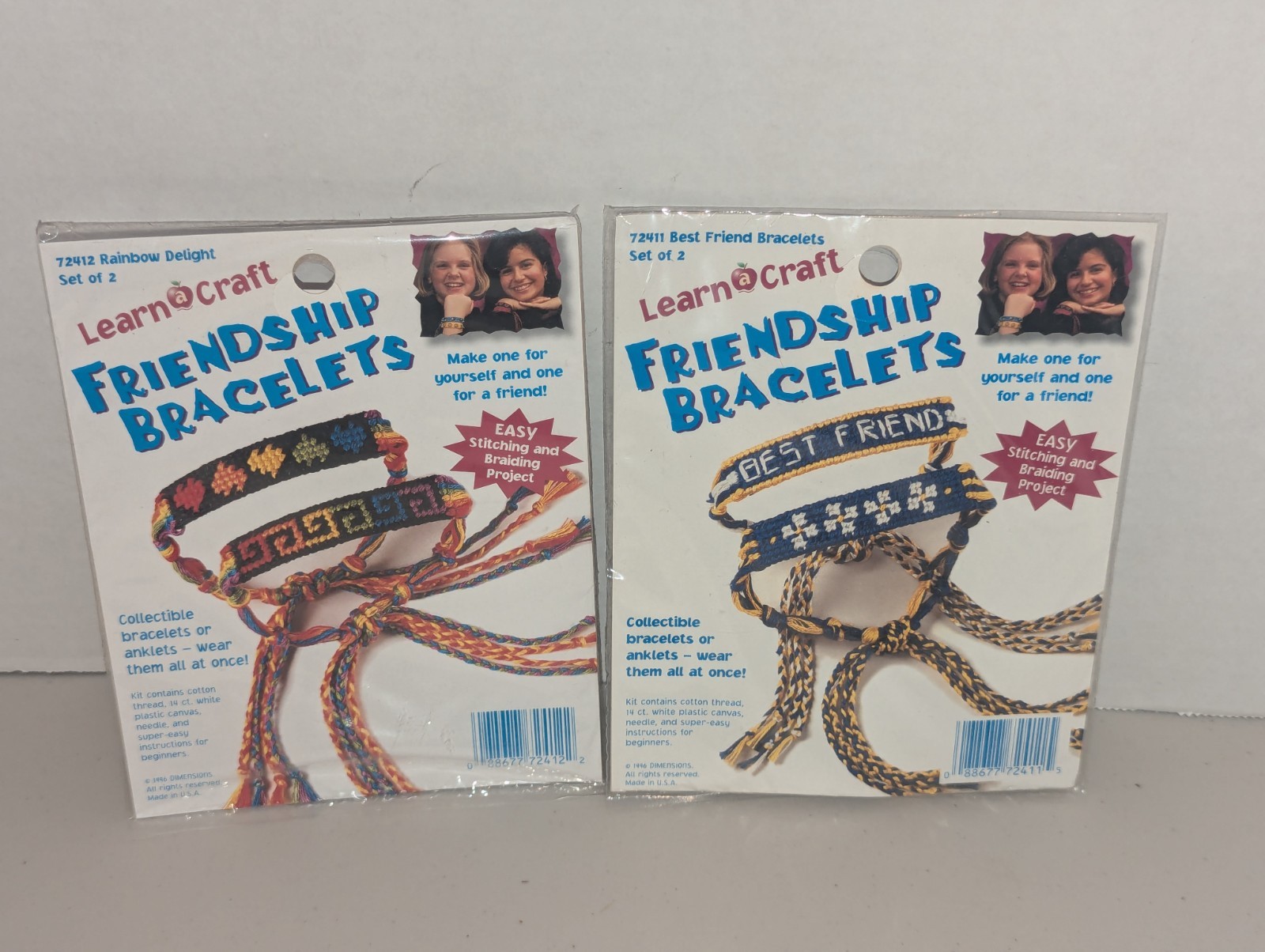 Learn A Craft Friendship Bracelet Kits 72412 Rainbow Delight & 72411 Best Friend
