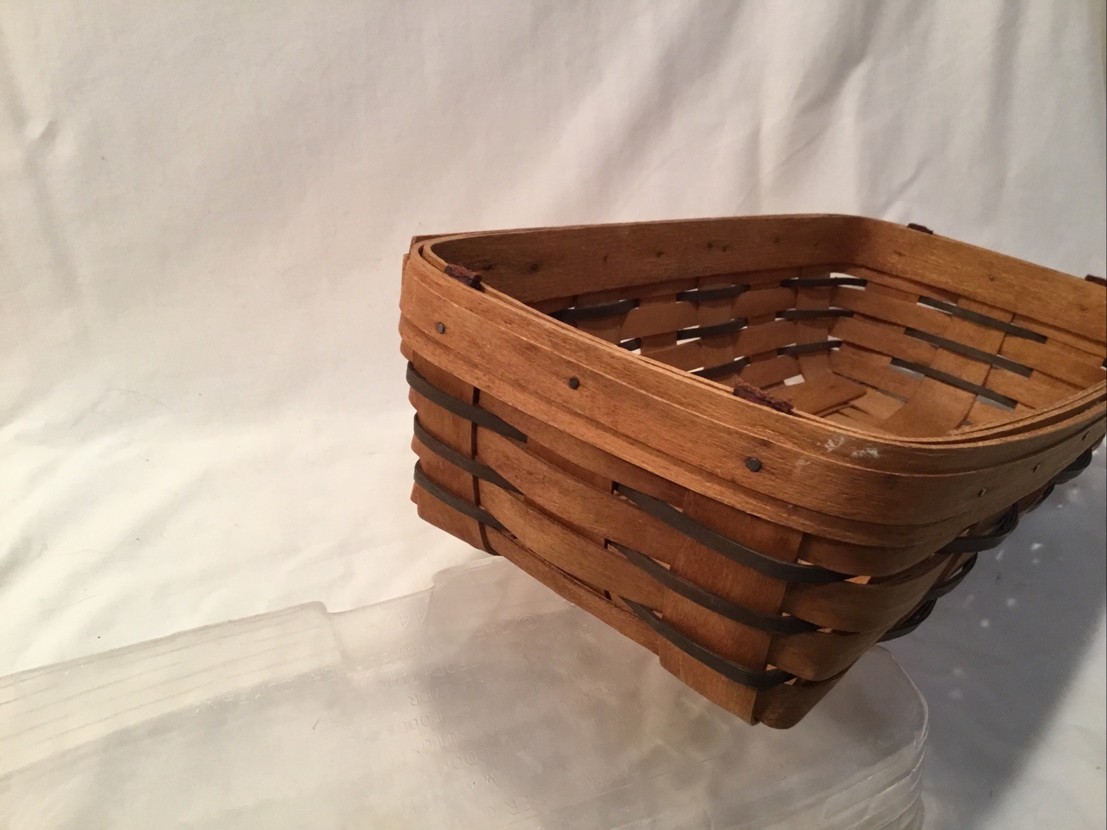Longaberger Bread Basket 1994 Large Rectangle 14" L w/ Protector