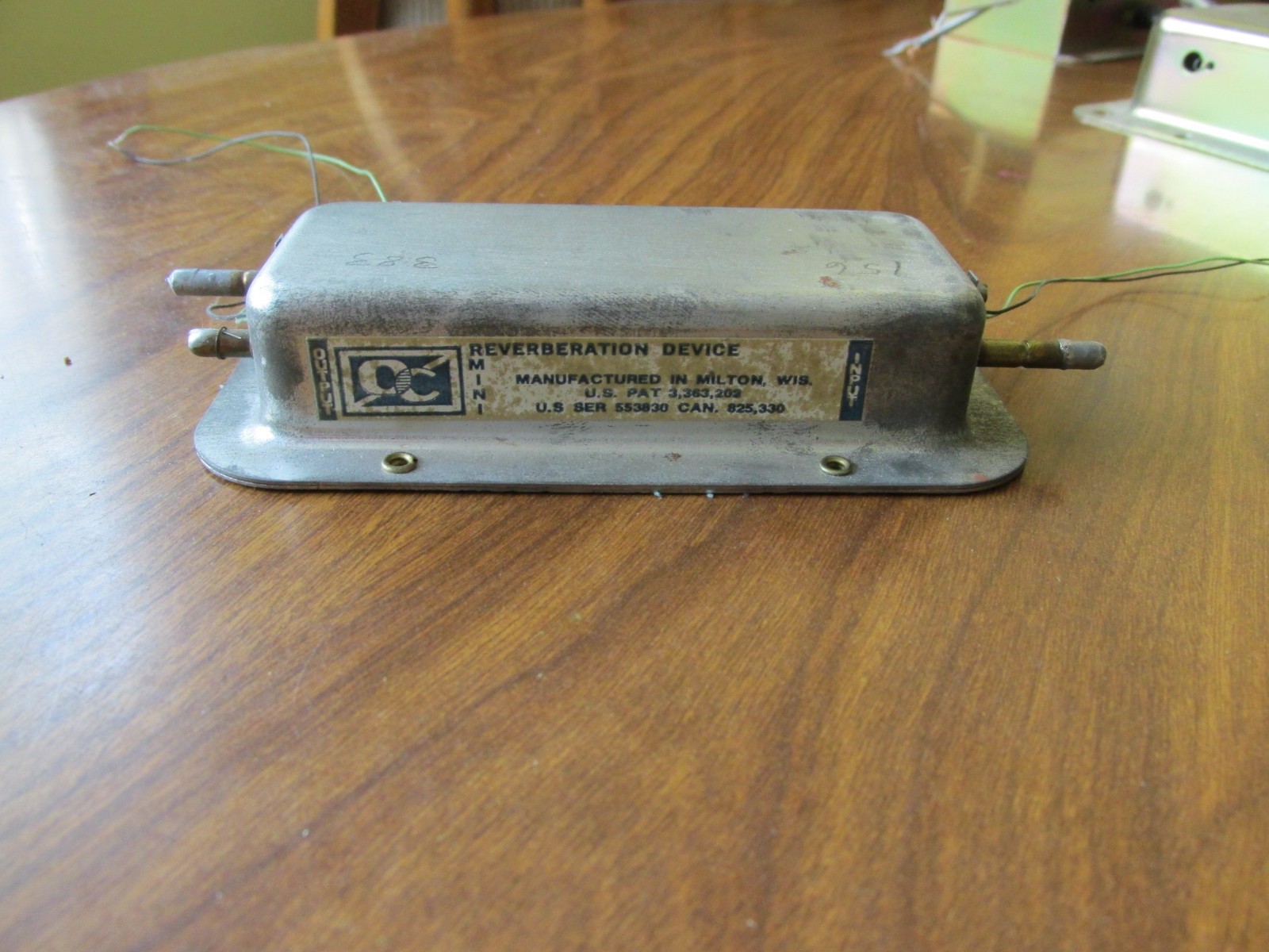 Vintage O.C. Electronics 148 Mini Reverb Tank Measures  156 input ; 383 output