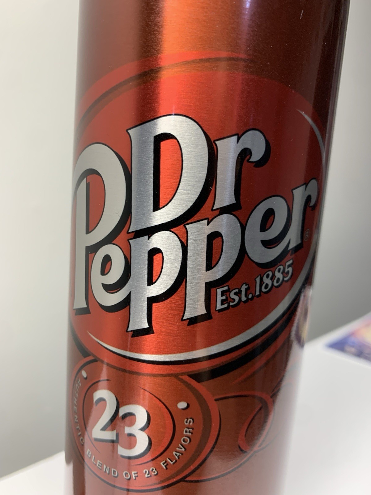 Dr Pepper Tumbler 20oz Skinny Cup Mug Stainless Steel w Straw, Can Add Name