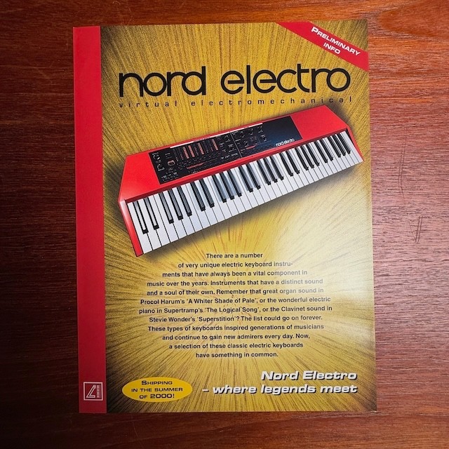 ORIGINAL N0RD ELECTRO  EARLY 2000'S INFORMATIONAL BROCHURE