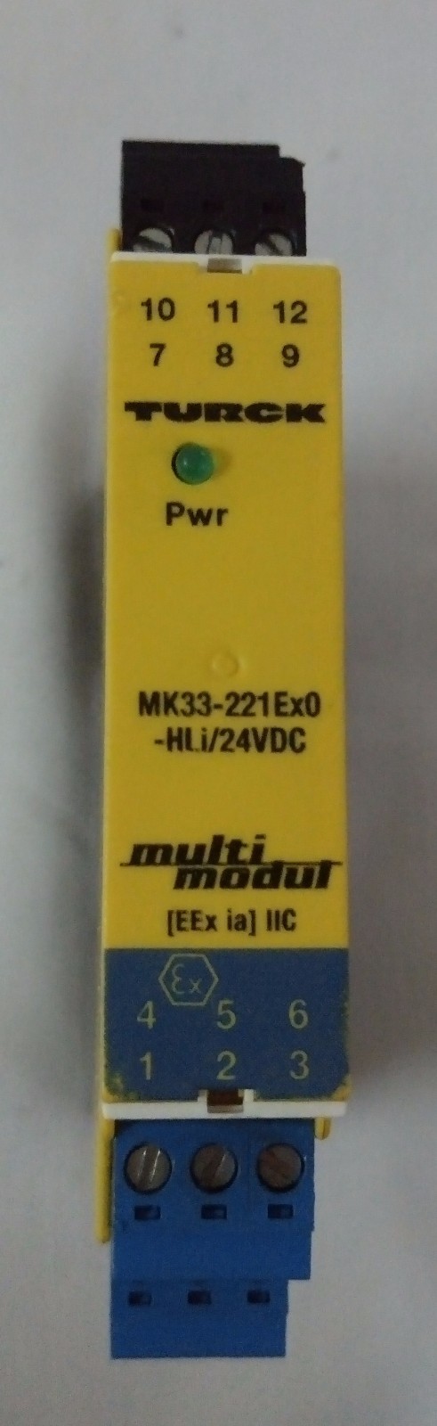 TURCK ELEKTRONIK MK33-221-EX0-HLI/24VDC Loop Isolator P/N: 7506431