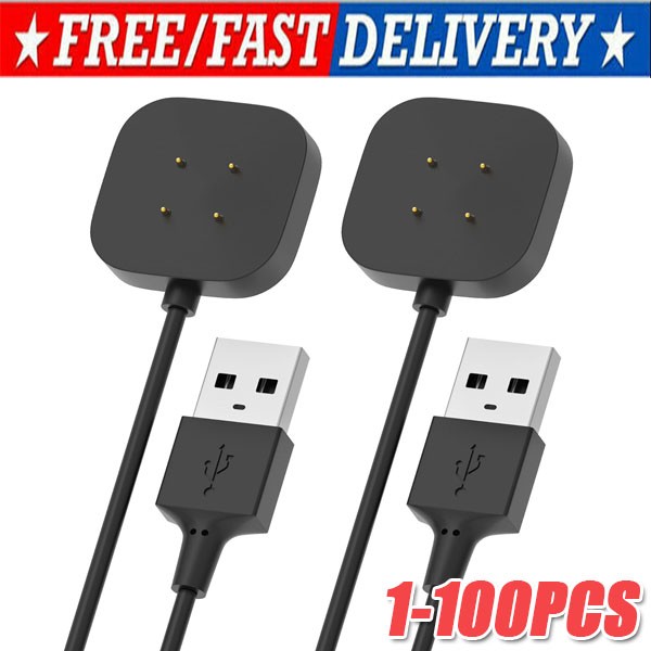 Wireless Charger For Fitbit Sense Versa 3 4 Watch USB Fast Charging Dock Cable