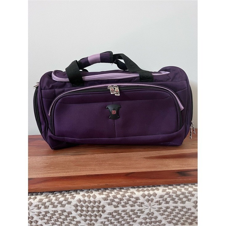 SwissGear Purple Duffel Bag Travel Gym Carry On Luggage with Shoulder Strap