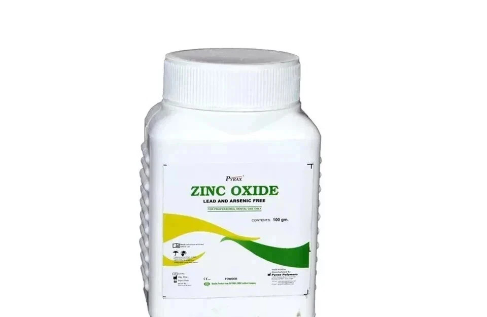 Pyrax Zinc Oxide Powder, Pure & Micronized Zinc Oxide Dental Grade (100 gm)