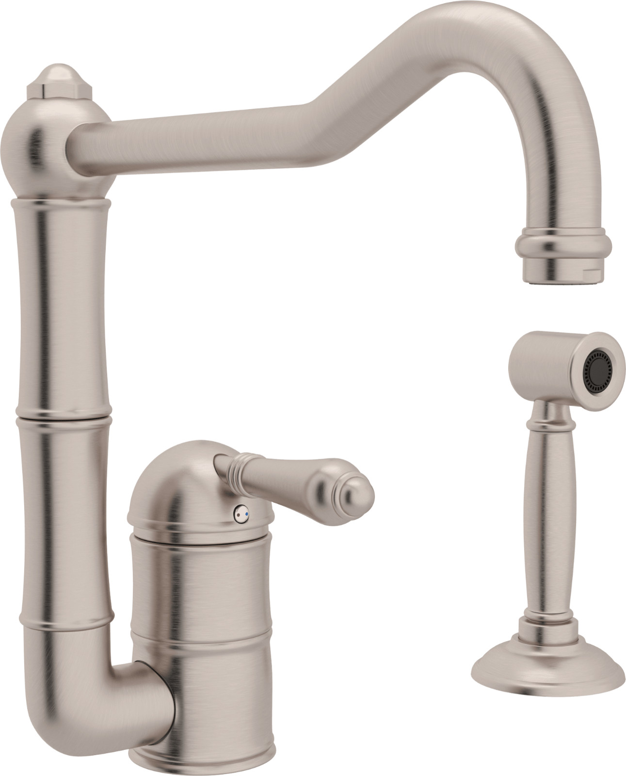 Rohl Acqui 1.5 GPM Single Hole Kitchen Faucet - A3608LMWSSTN-2 - SATIN NICKEL