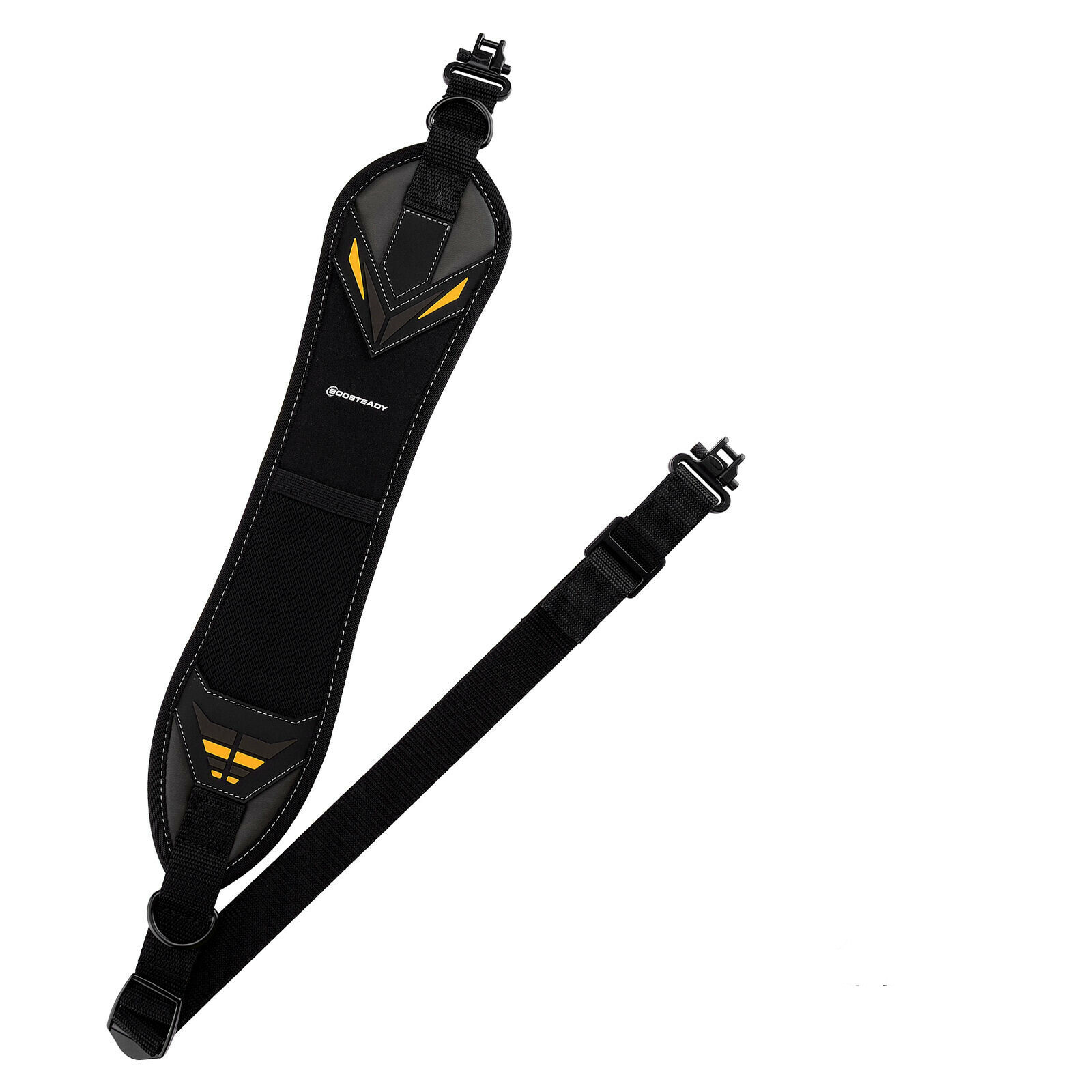 Gun Sling Black 2 Point Rifle Sling with Non-Slip Backing & Locking Sling Swivel