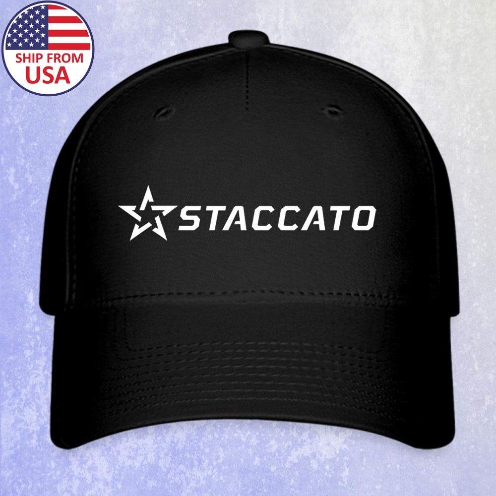 Staccato Guns Firearms Black Hat Baseball Cap Embroidery Size S/M-L/XL