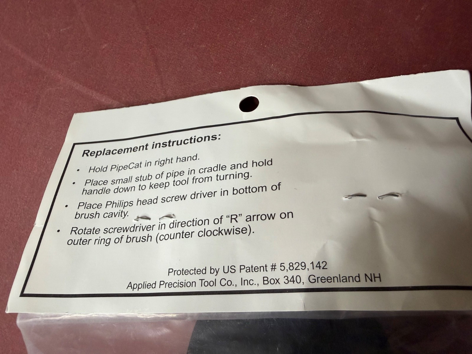 Pipe Cat Replacement Pipe Brush Pert Number PC1310