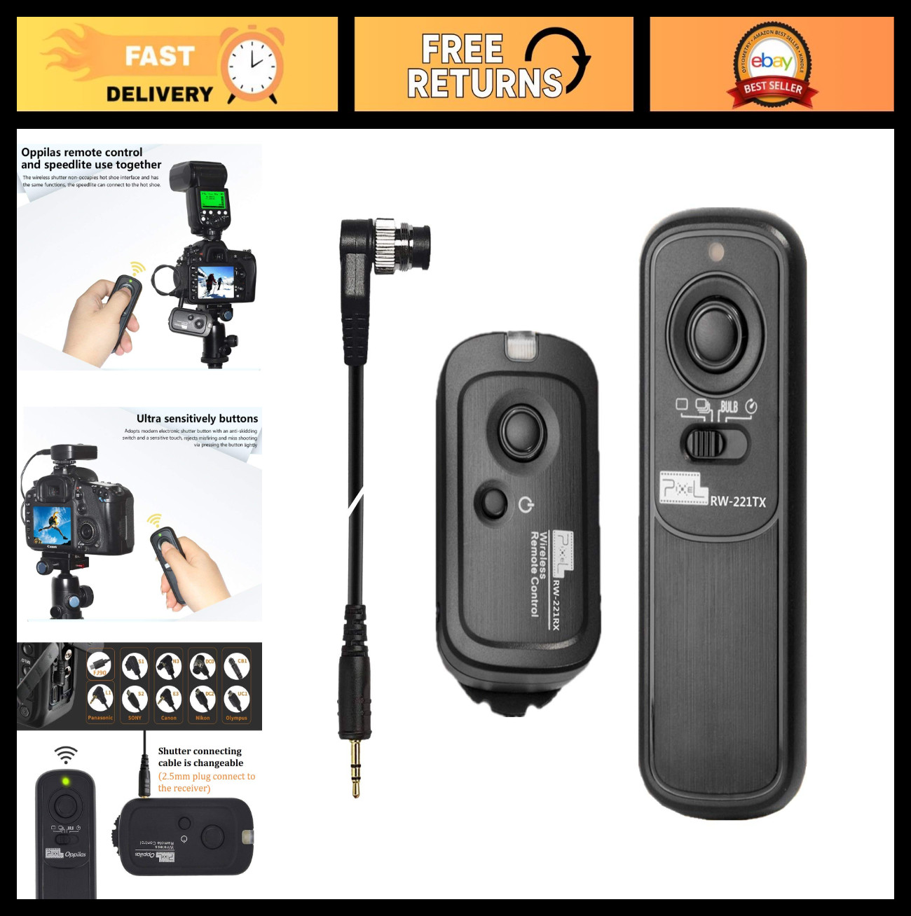 Wireless Remote Shutter Release for Nikon Z8 Z9 D-Series Cameras - Pixel Compati