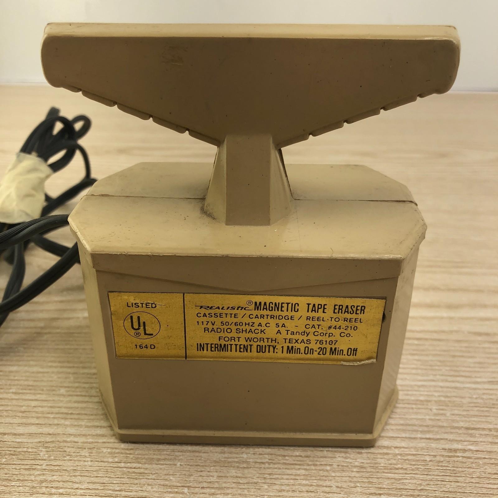 Realistic Magnetic Tape Eraser - 44-210 - Cassette Cartridge Reel-To-Reel WORKS!