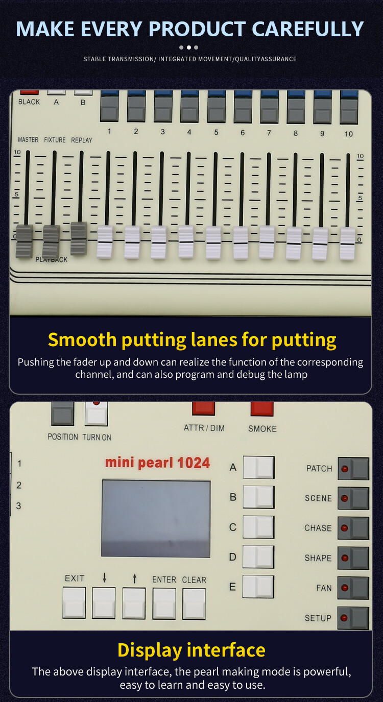1024CH Console Mini Pearl DMX512 Lighting Disco Computer Light DMX Controller