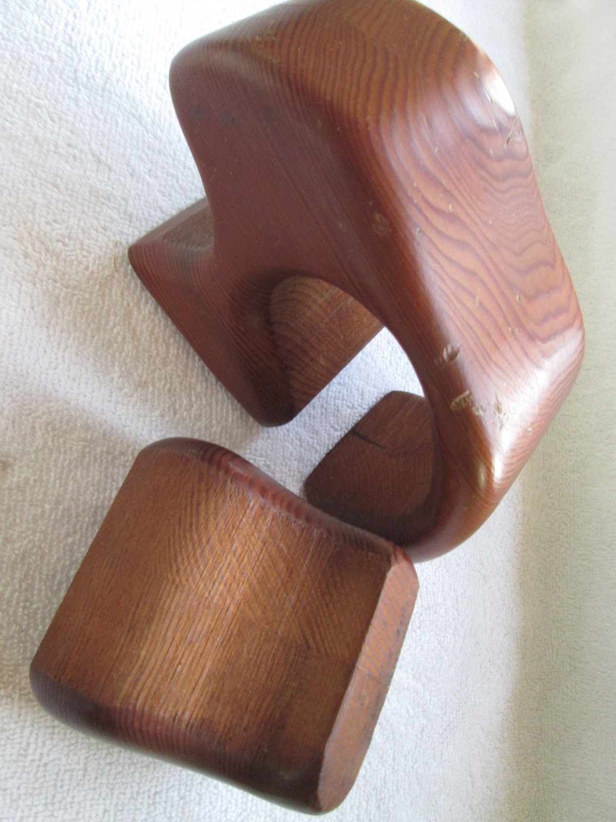 Handcrafted native redwood, "bear" stash box