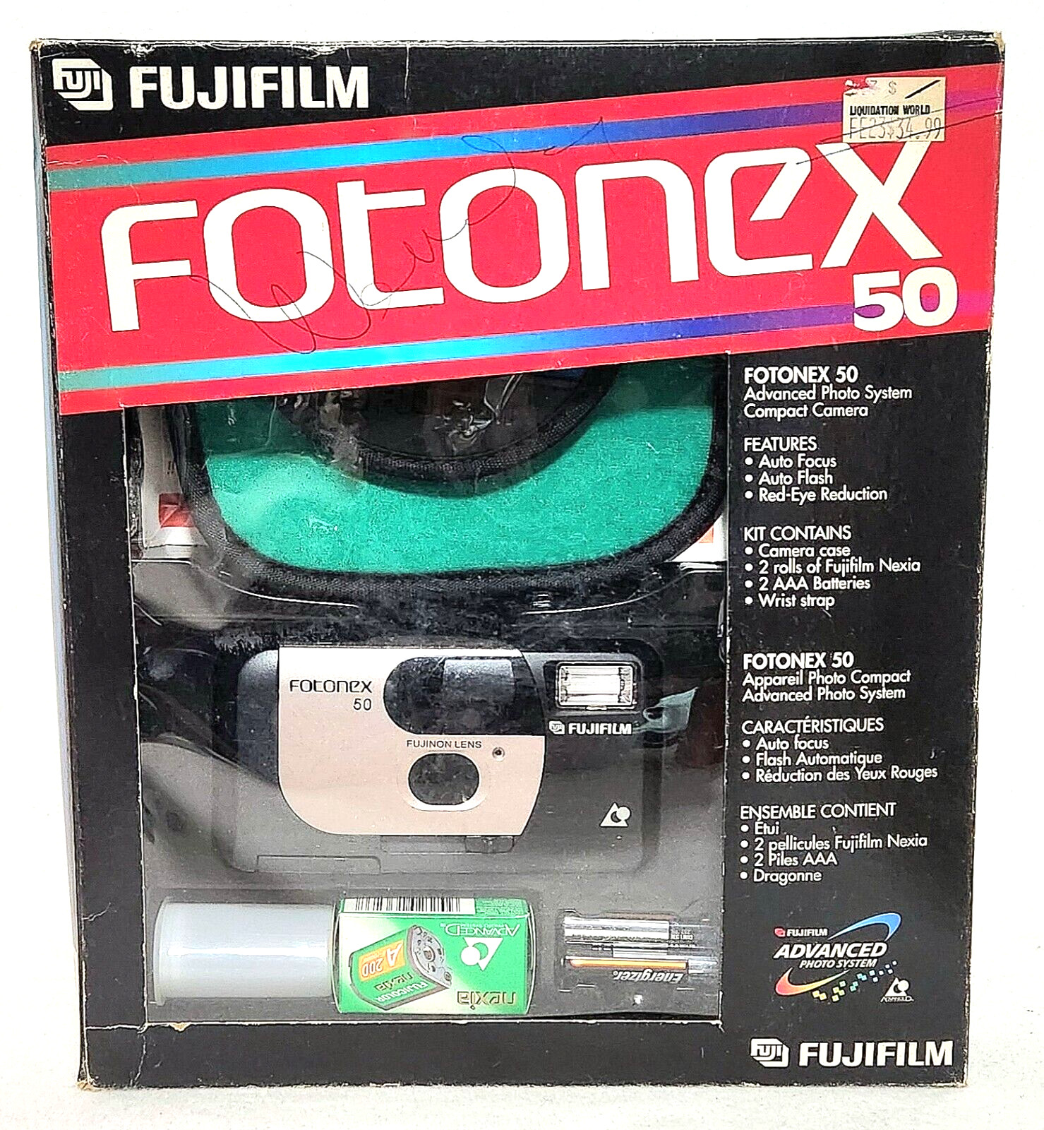 Fujifilm Fotonex 50 Film Camera Set - NEVER USED - Original A200 Film (1996)