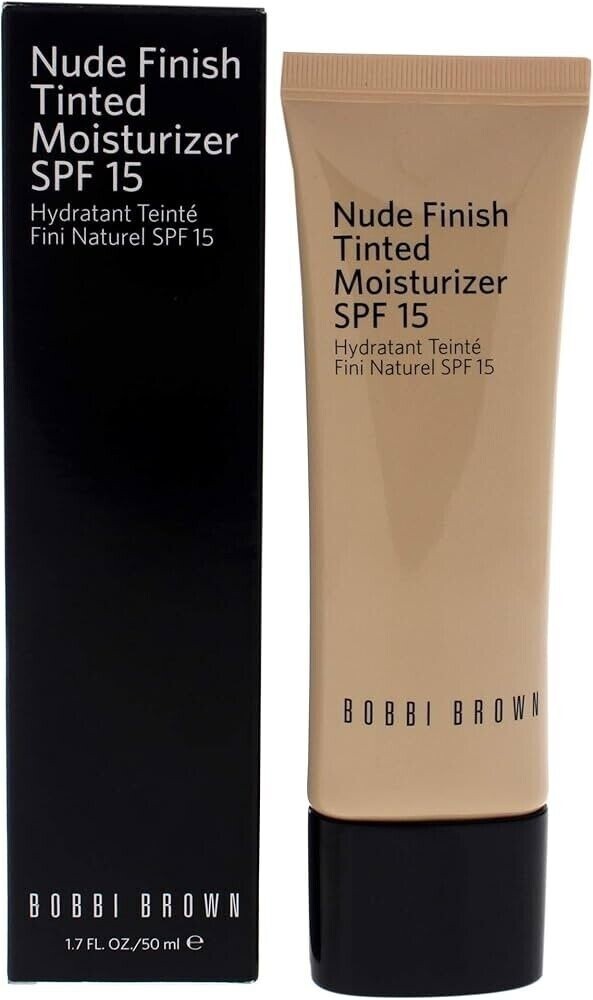 BOBBI BROWN NUDE FINISH TINTED MOISTURIZER SPF 15 MAKEUP 1.7 OZ / 50 ML RARE NIB