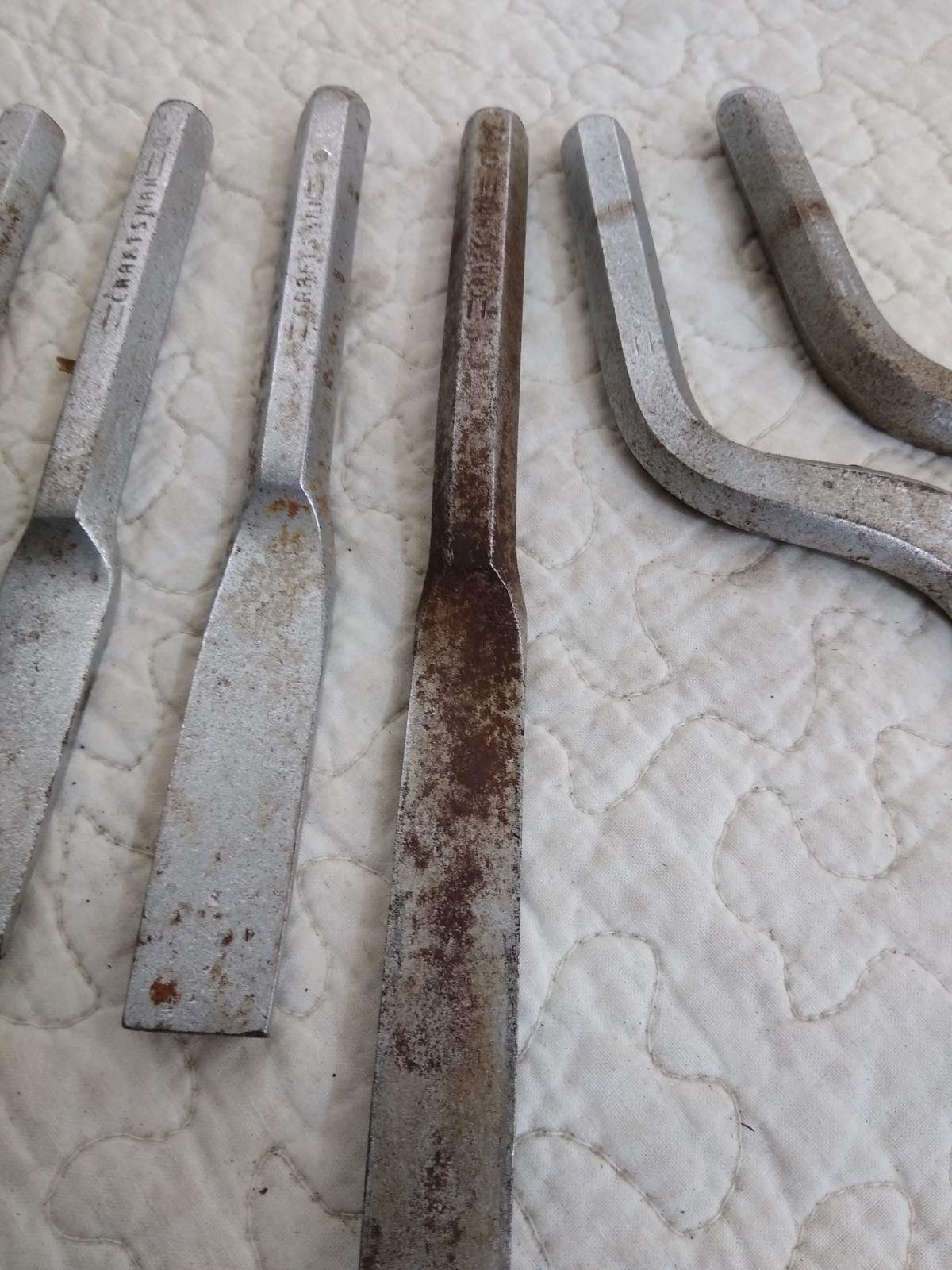 Vintage Craftsman Cold Chisel Set Very Unique.