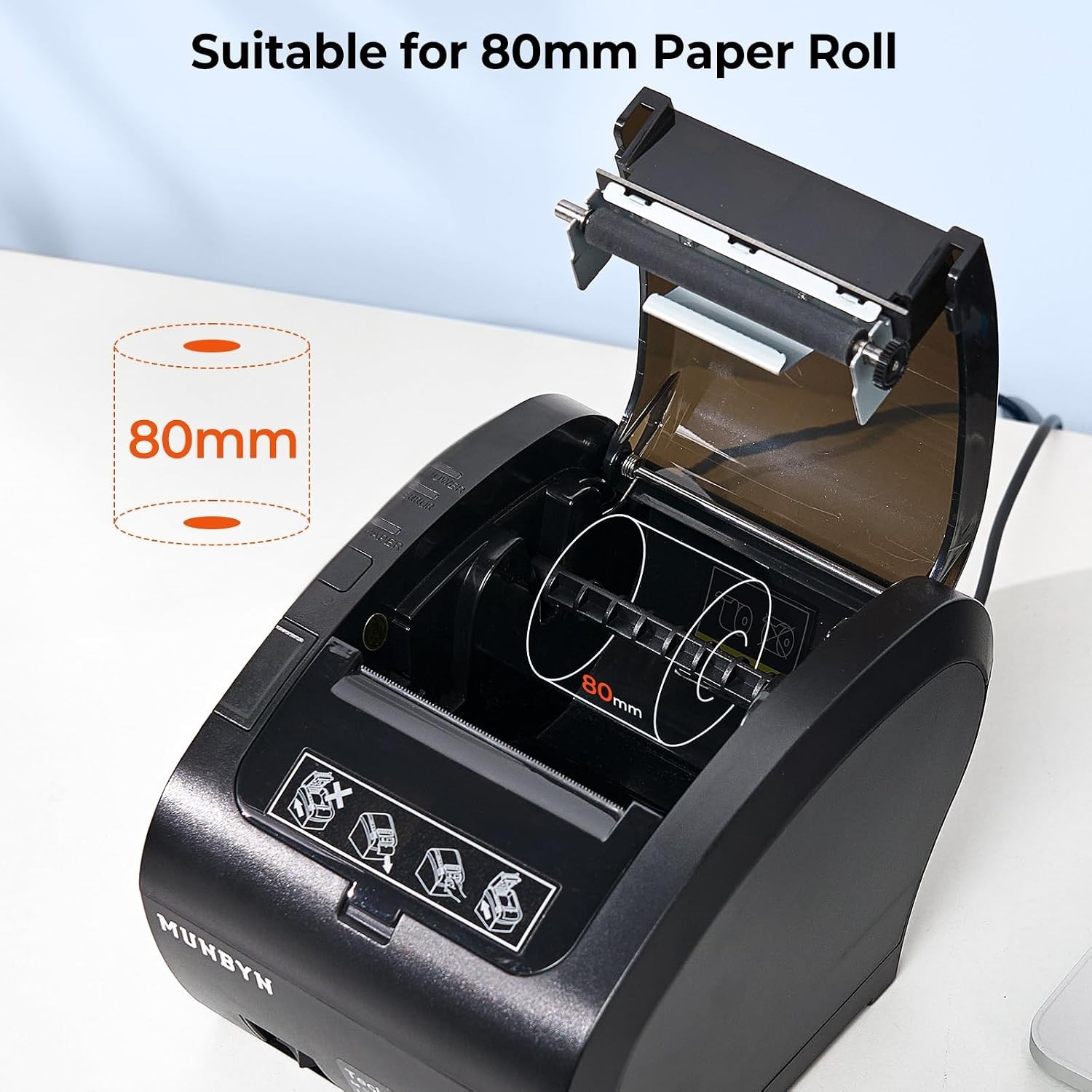MUNBYN Bluetooth Thermal Receipt Printer P047 80mm POS Printer ITPP047P
