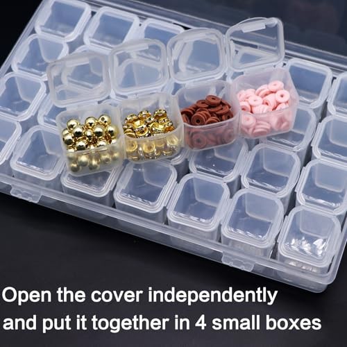 Diamond Painting Bead Storage Containers, 3 Pack 84 Slots Plastic Craft