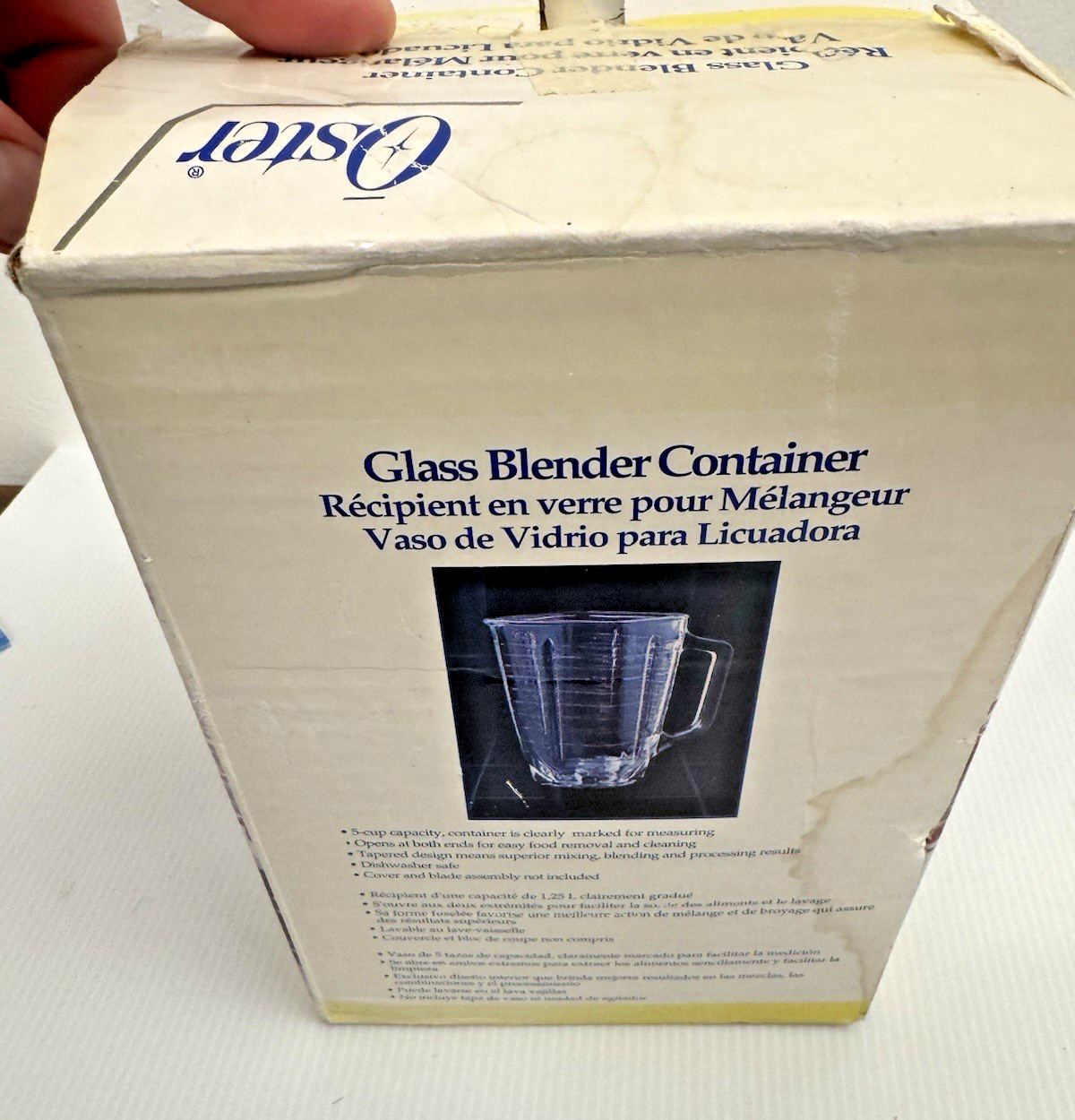 Oster 4891-3 glass blender container replacement NIB