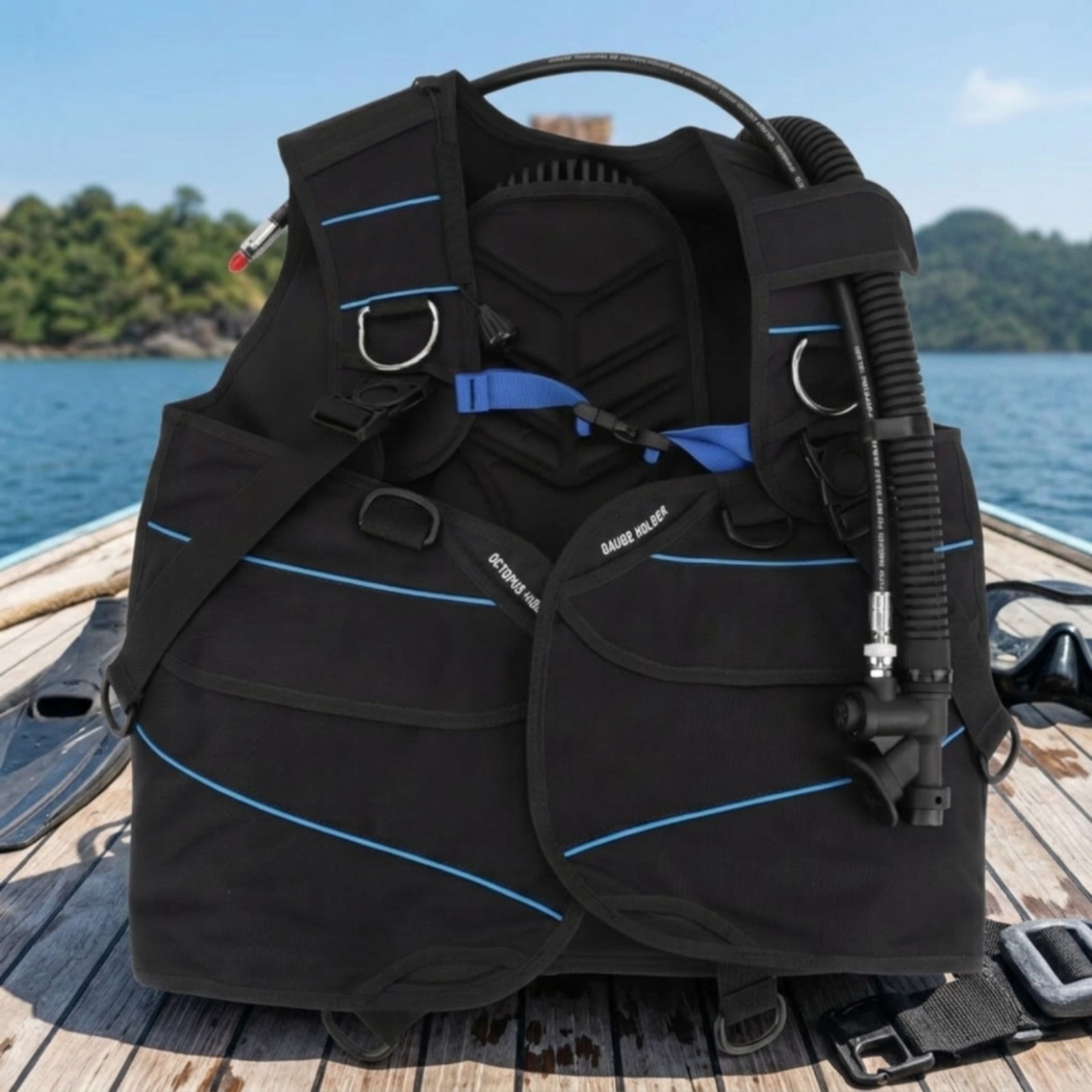 Jacket-Style BCD Adjustable Scuba BCD Padded for Recreational Divers