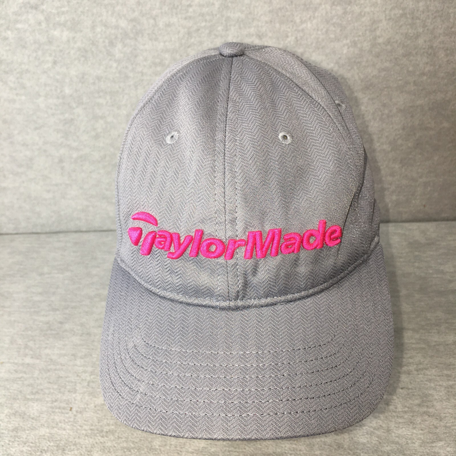 TaylorMade Womens Tour Golf Hat Cap Pink Gray Adjustable Embroidered OSFM