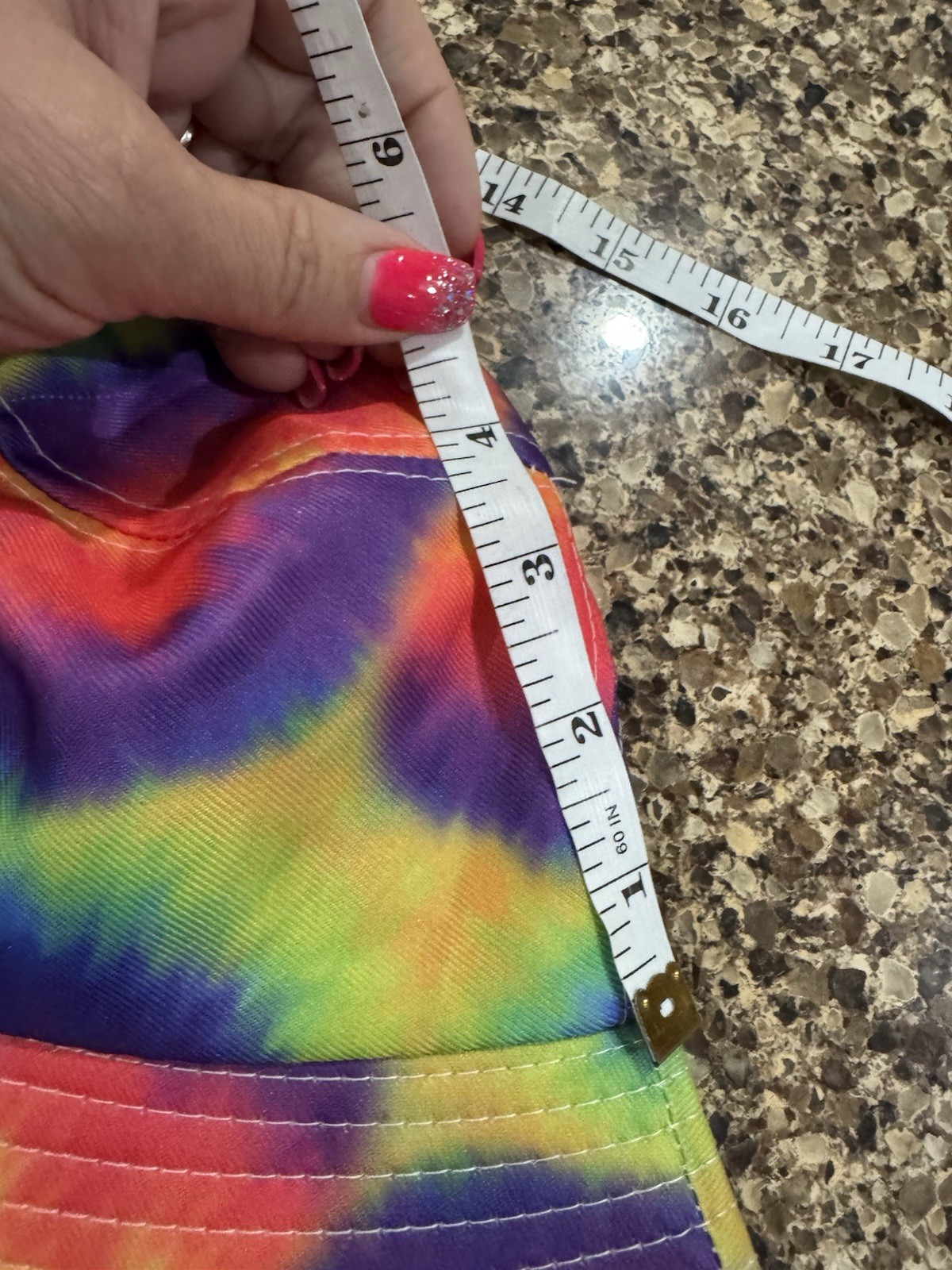 Tie Dye Hat Bucket Style Happy With Smiley Face Hippy Boho Festival Free Spirit