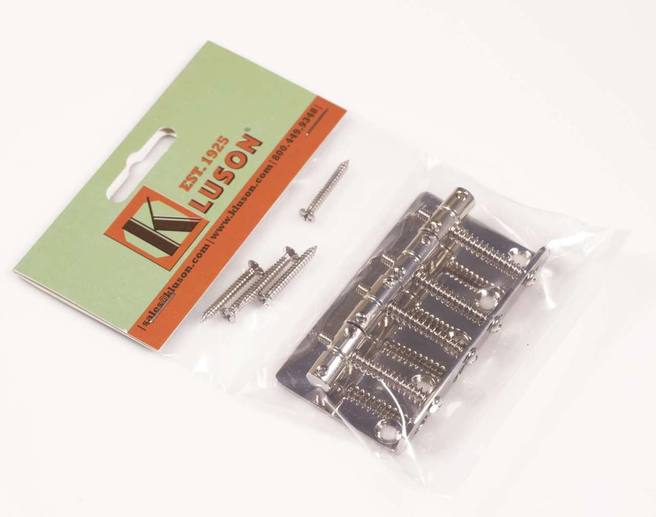 Genuine Kluson Vintage 70s Replacement Jazz Bass J-Bass Bridge  - Nickel KVBB70N