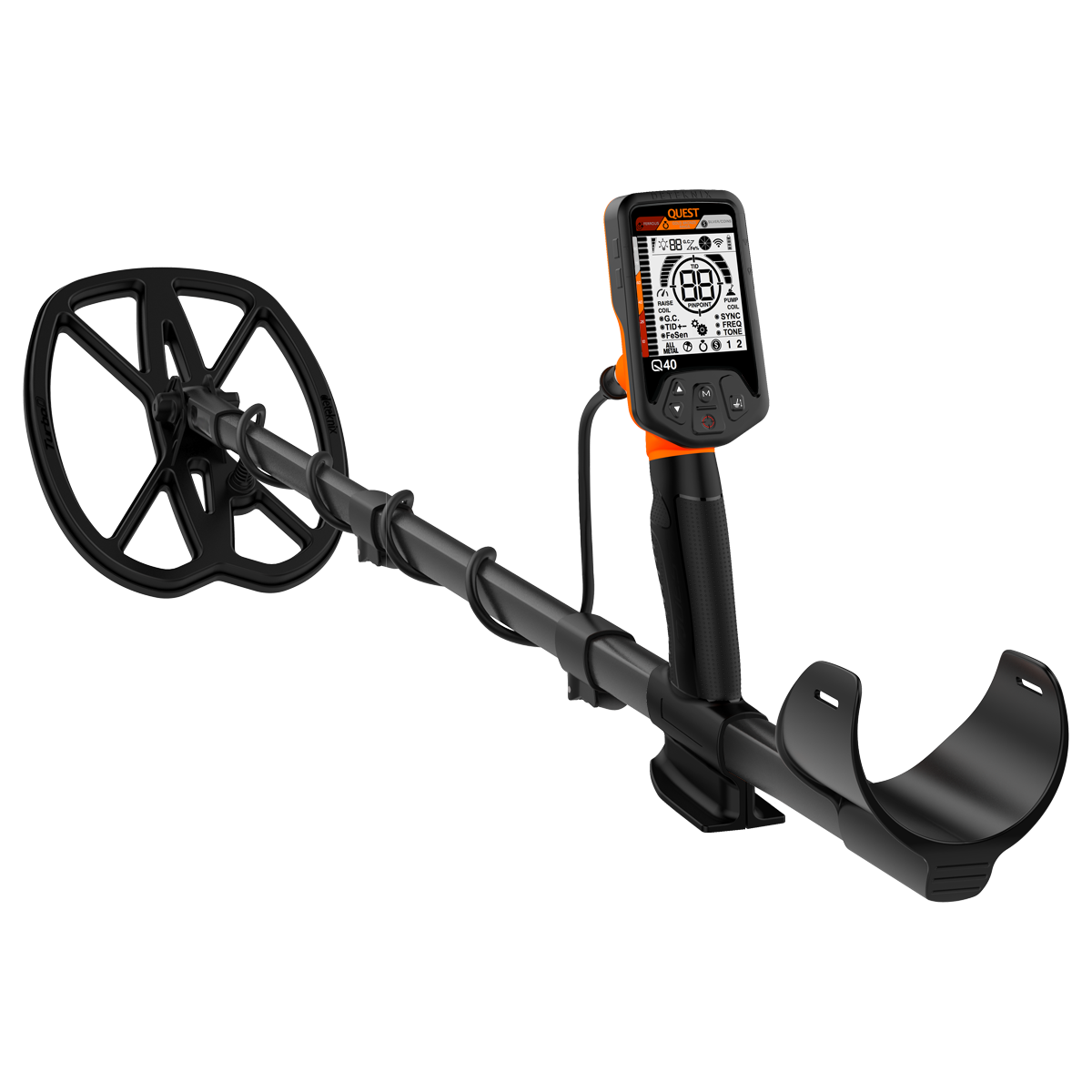 Quest Q40 Metal Detector+ Pack w/ 2 Coils, Hat, Wireless HP Pouch and Cover