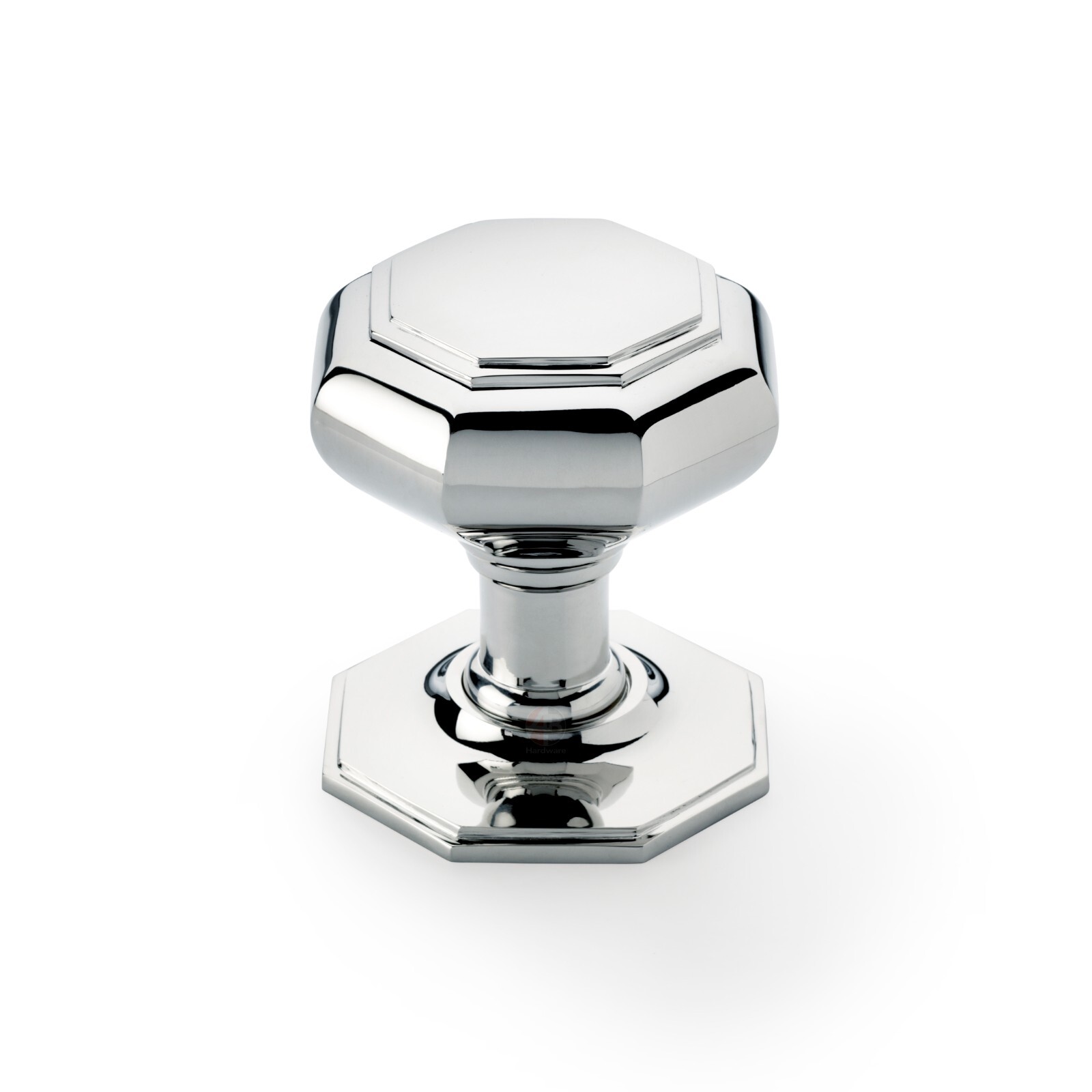 110mm Polished Chrome Octagonal Centre Door Knob Pull Front Back Very Large