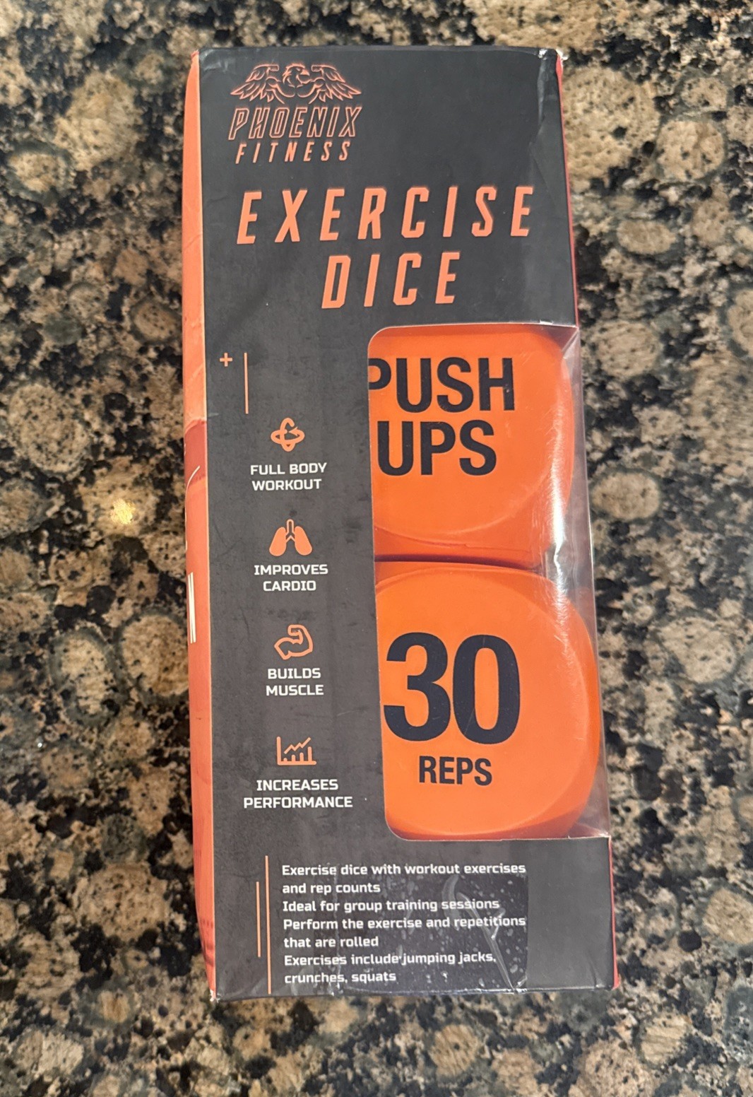 Exercise Dice - Workout Dice Game for Cardio, HIIT Training and Exercise Classes