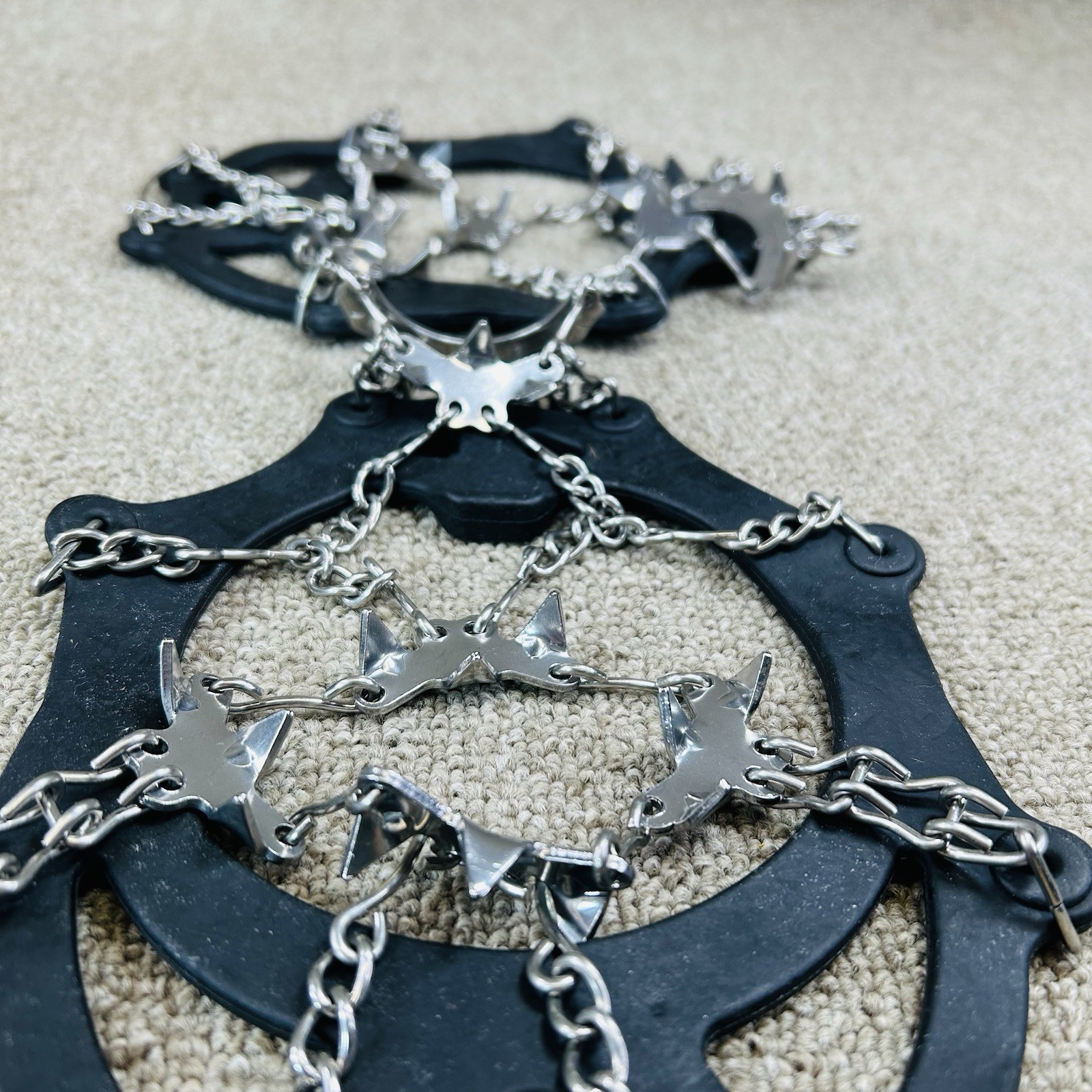 Ice Traction Cleats Crampons Walk Safe With Storage Bag Large Tough Outdoors