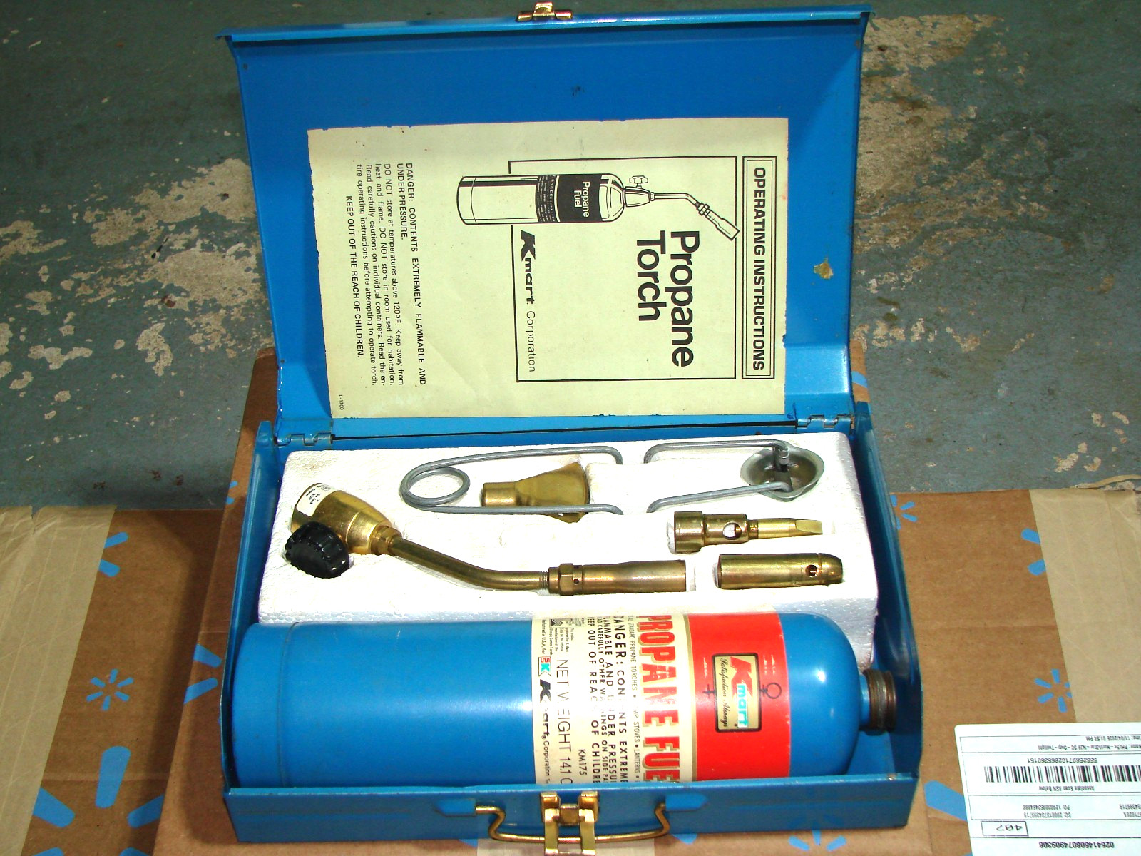 Vintage 1962 KMART DELUXE KM 99 propane torch kit made in the USA