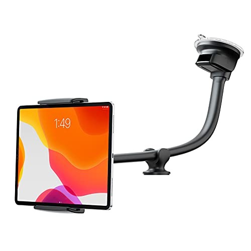 Tablet Car Mount Windshield Dashboard | Suction Cup Long Gooseneck Tablet