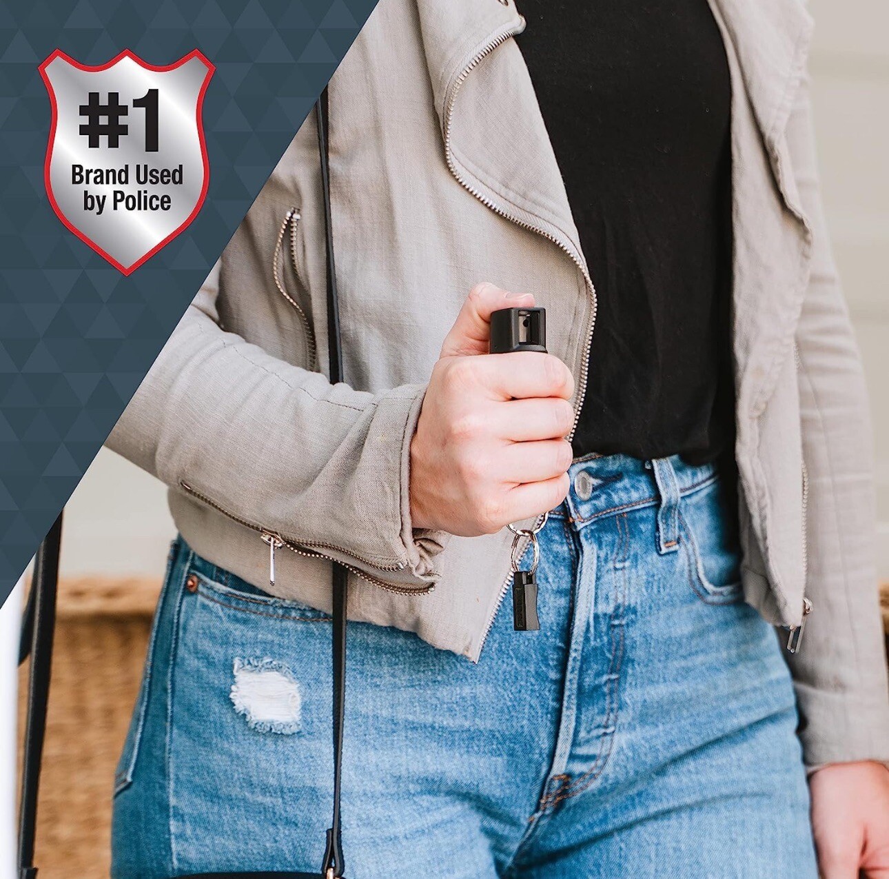 Sabre Pepper Spray with Quick Release Key Ring - Black