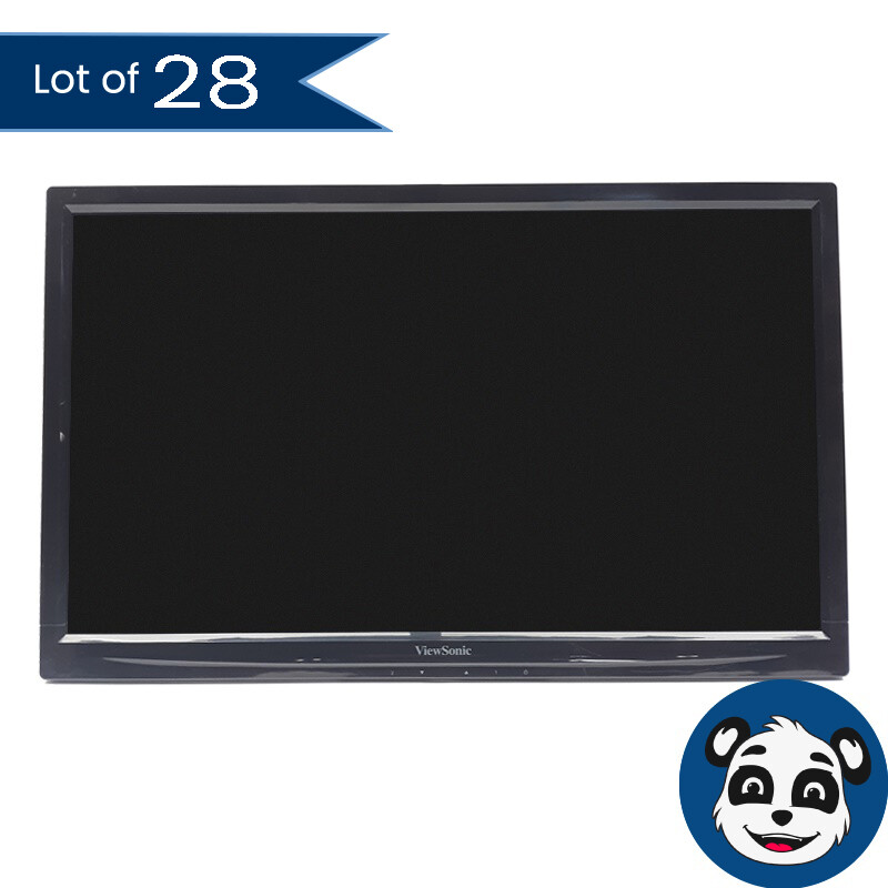 Lot of 28 VIEWSONIC VA2349S 23" FHD LCD Monitors, w/ VGA & PSU, No Stands - "B"