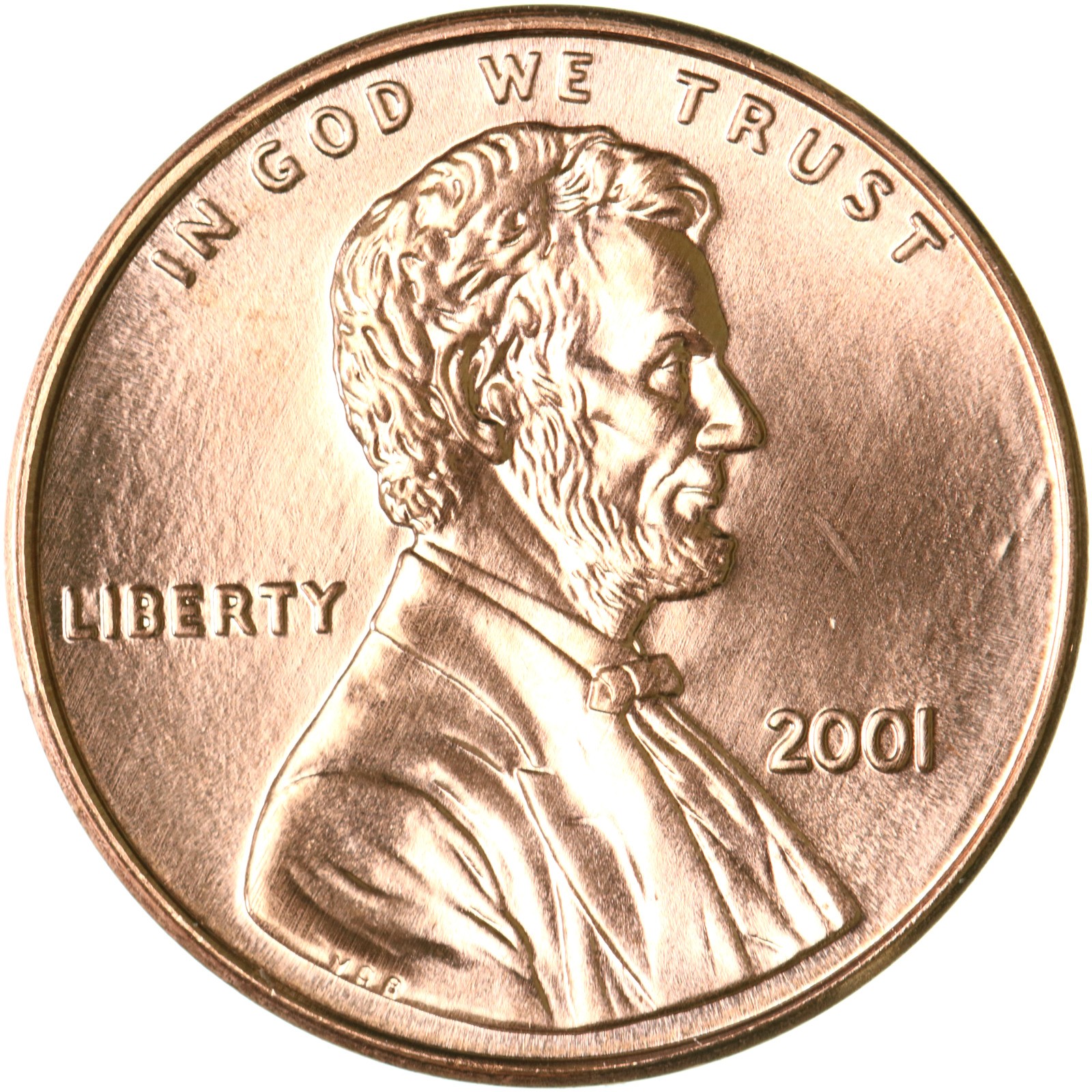 2001 (P) Lincoln Memorial Cent Gem BU Penny