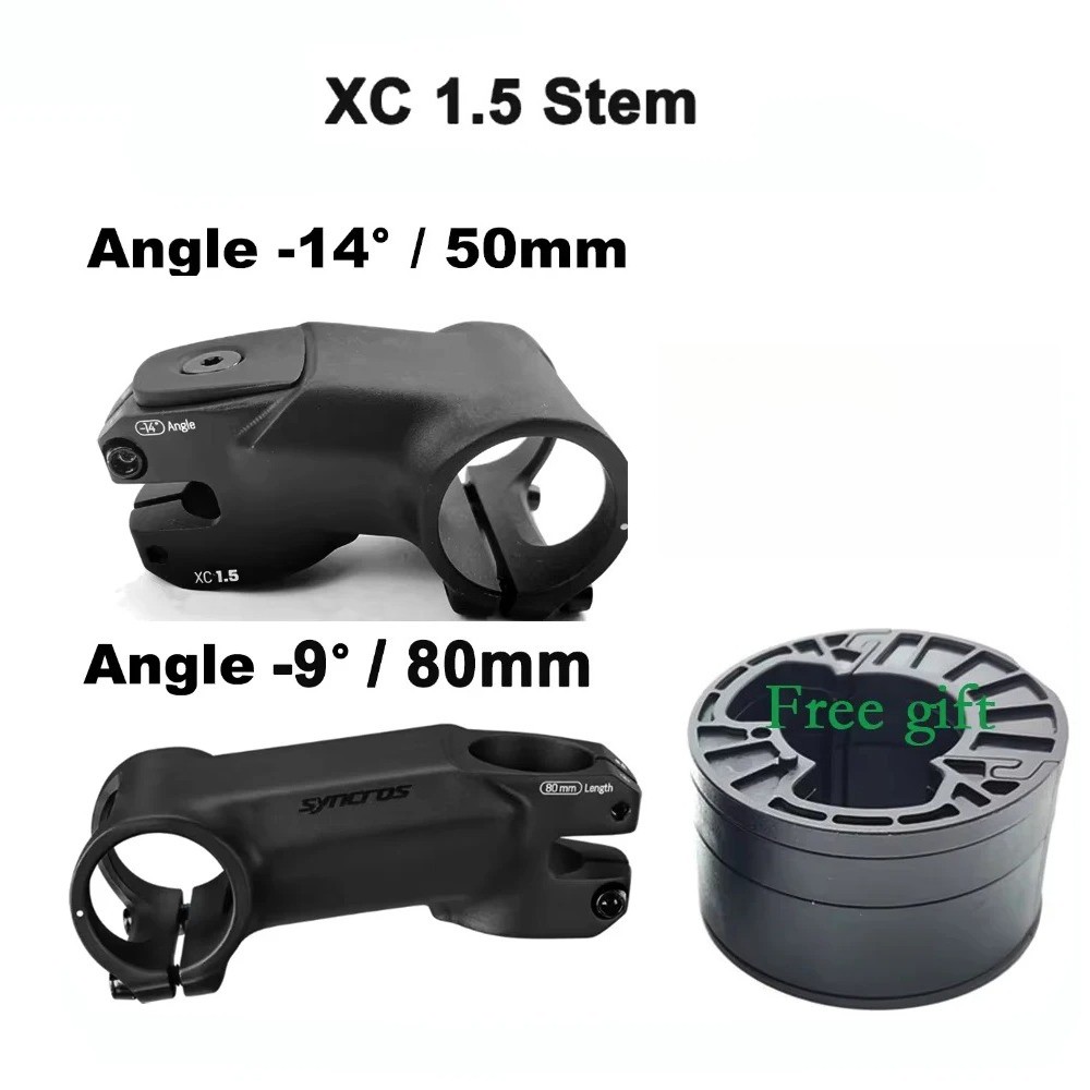 XC Mountain Bike Stem -9 -14 Degree 80mm 50mm 31.8mm Clamp 28.6mm Steerer