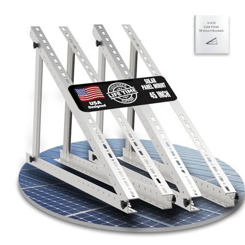 Solar Panel Mount Brackets, 2 Sets 45 inch with Foldable Tilt Legs, Suitable