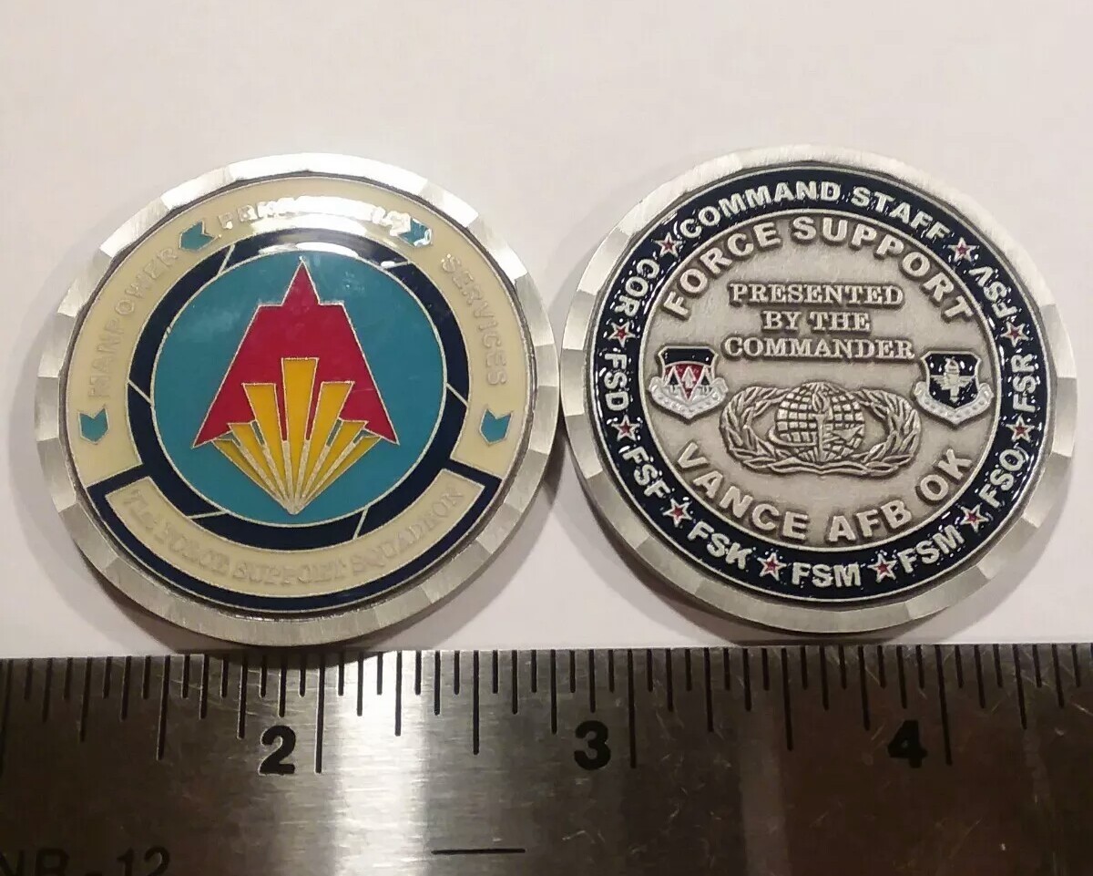 USAF  71st FORCE SUPPORT SQUADRON VANCE AFB, OK COMMAND CHALLENGE COIN