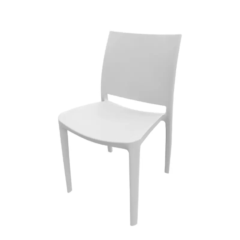 Oak Street Manufacturing Teton Indoor/Outdoor White Stacking Resin Chair