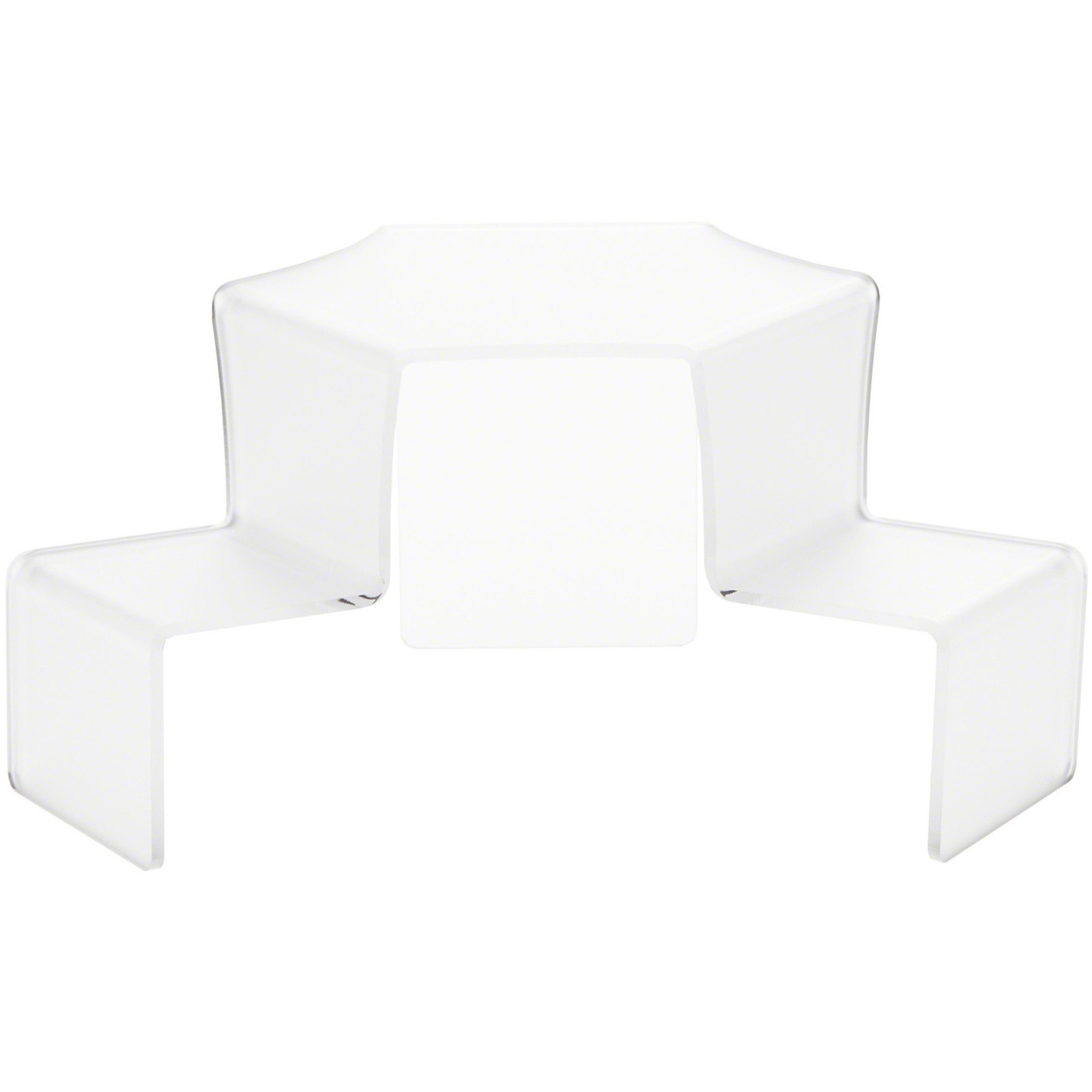 Plymor Frosted Acrylic 2-Step, 2-Sided Stair Riser 6.5" H x 14" W x 10" D